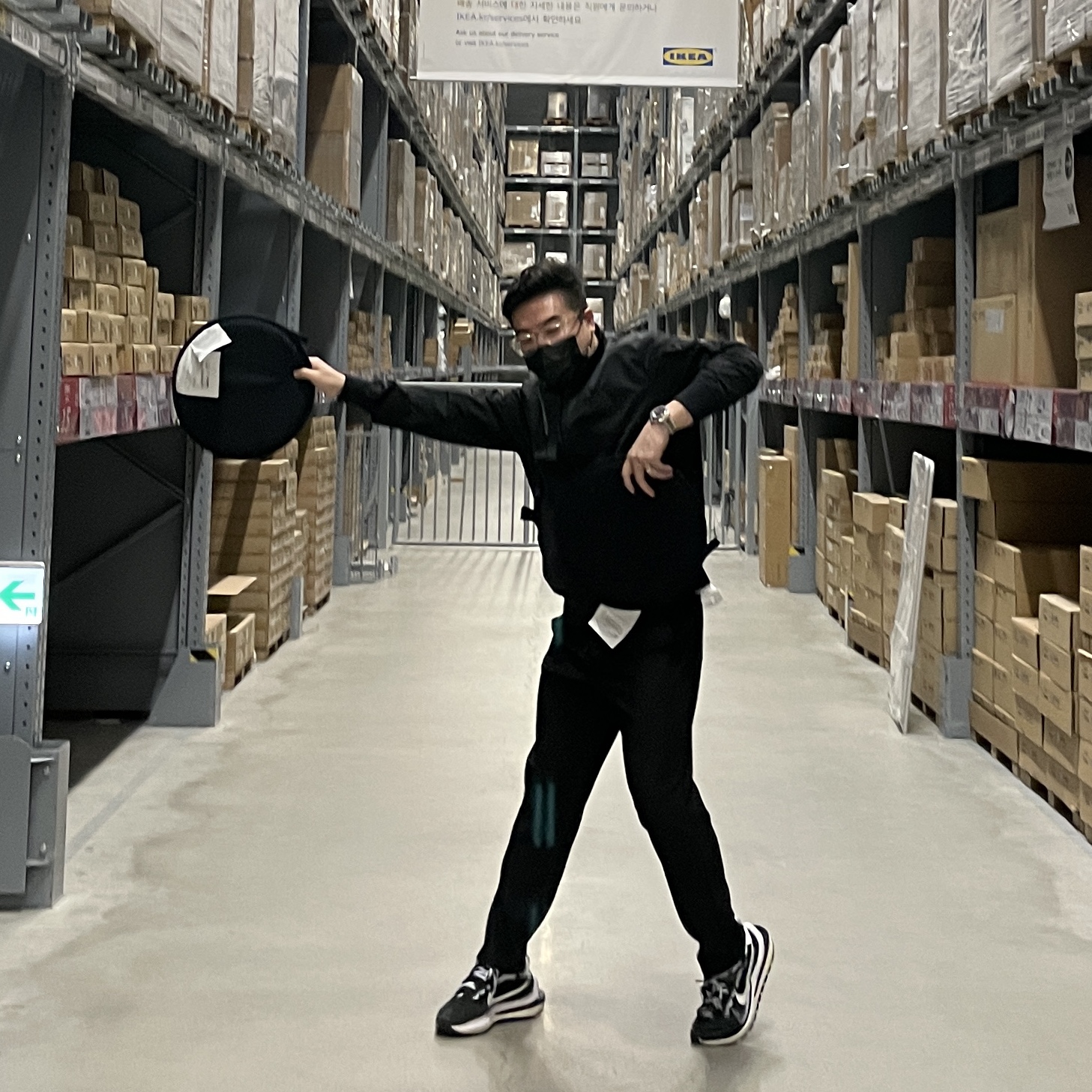 Nike x Sacai VaporWaffle Black White 착용 스타일