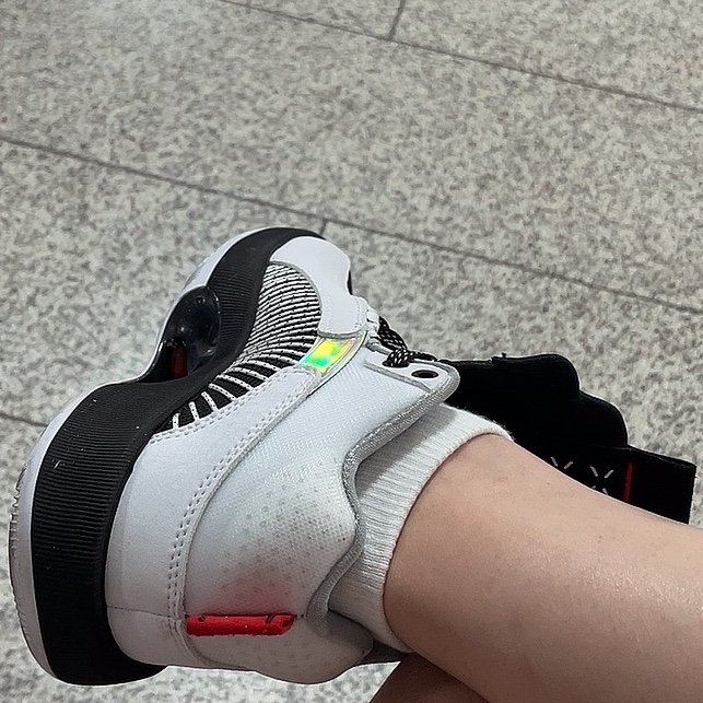 (GS) Jordan XXXV White Black 착용 스타일 - 5