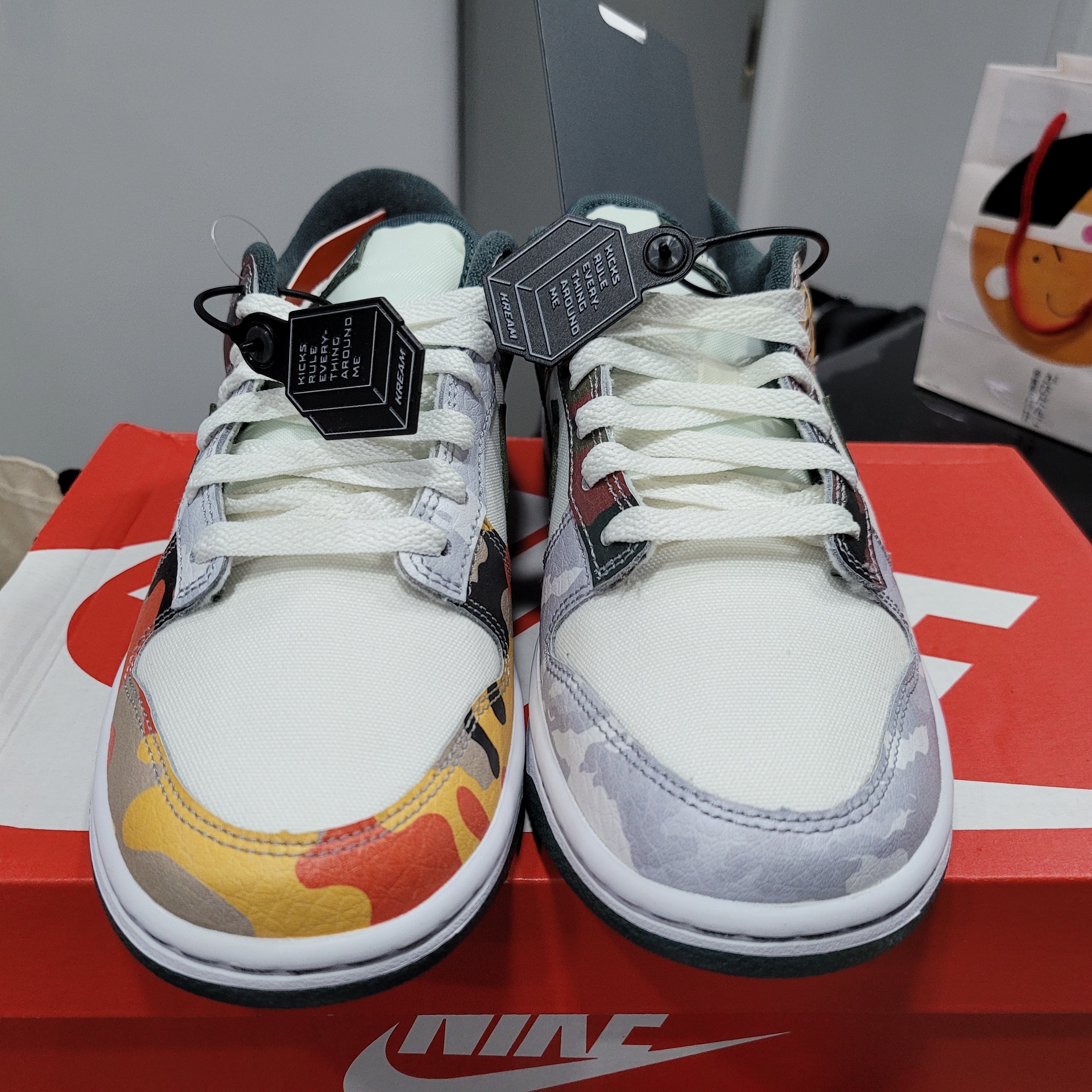 Nike Dunk Low SE Sail Multi Camo 착용 스타일 - 4