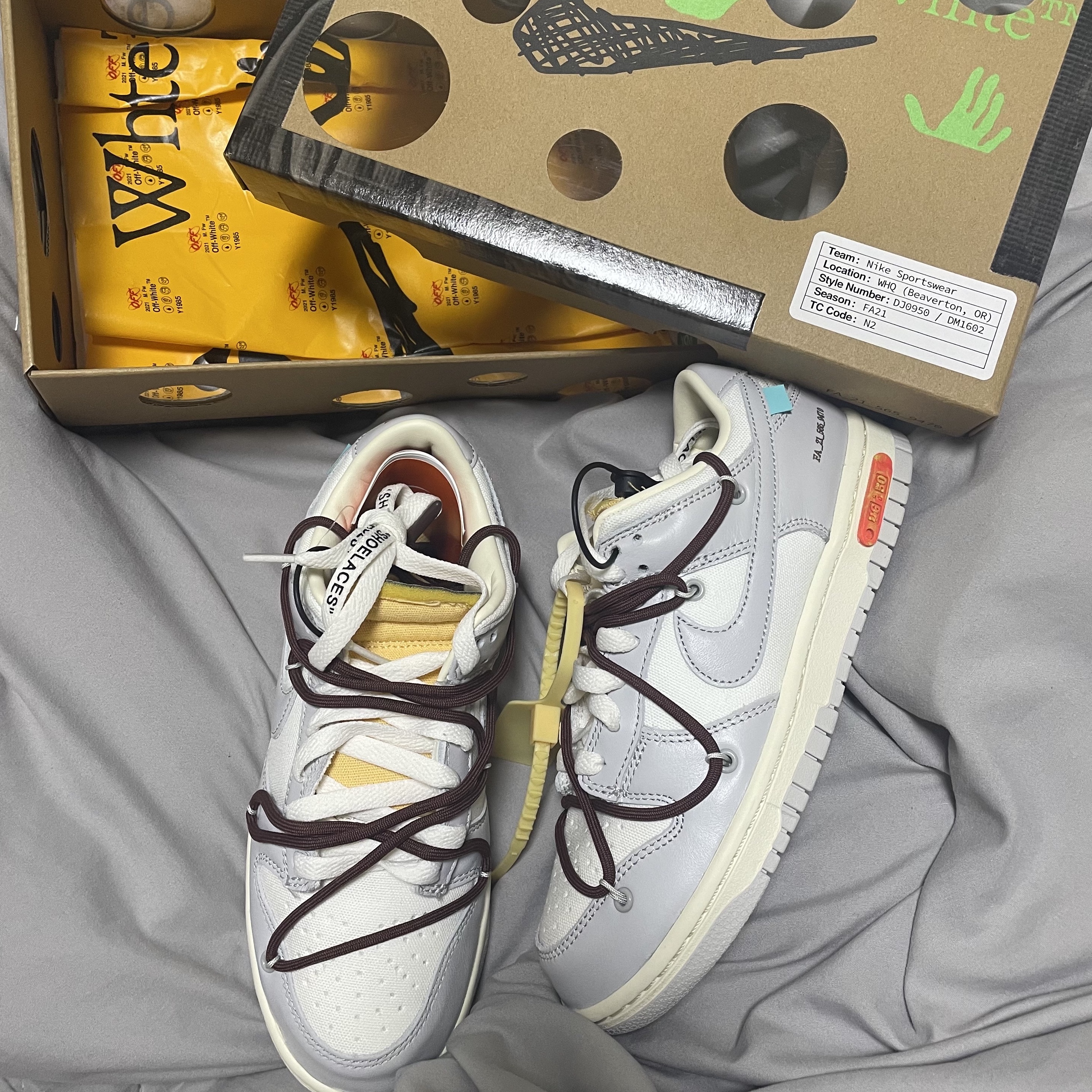 Nike x Off-White Dunk Low The 50 - Lot 46 착용 스타일