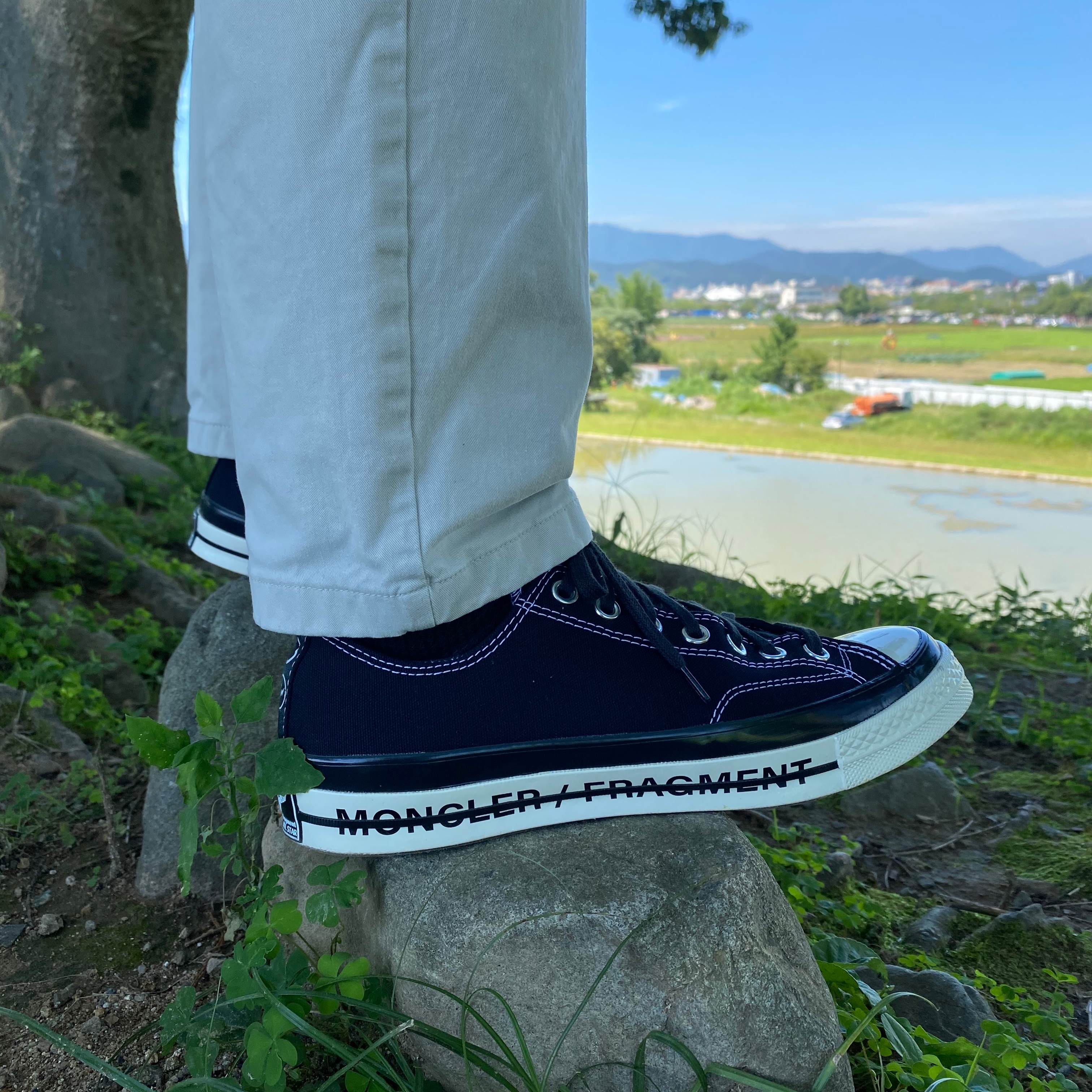 Converse x Moncler x Fragment Chuck 70 Ox Fraylor III Black 착용 스타일 - 2