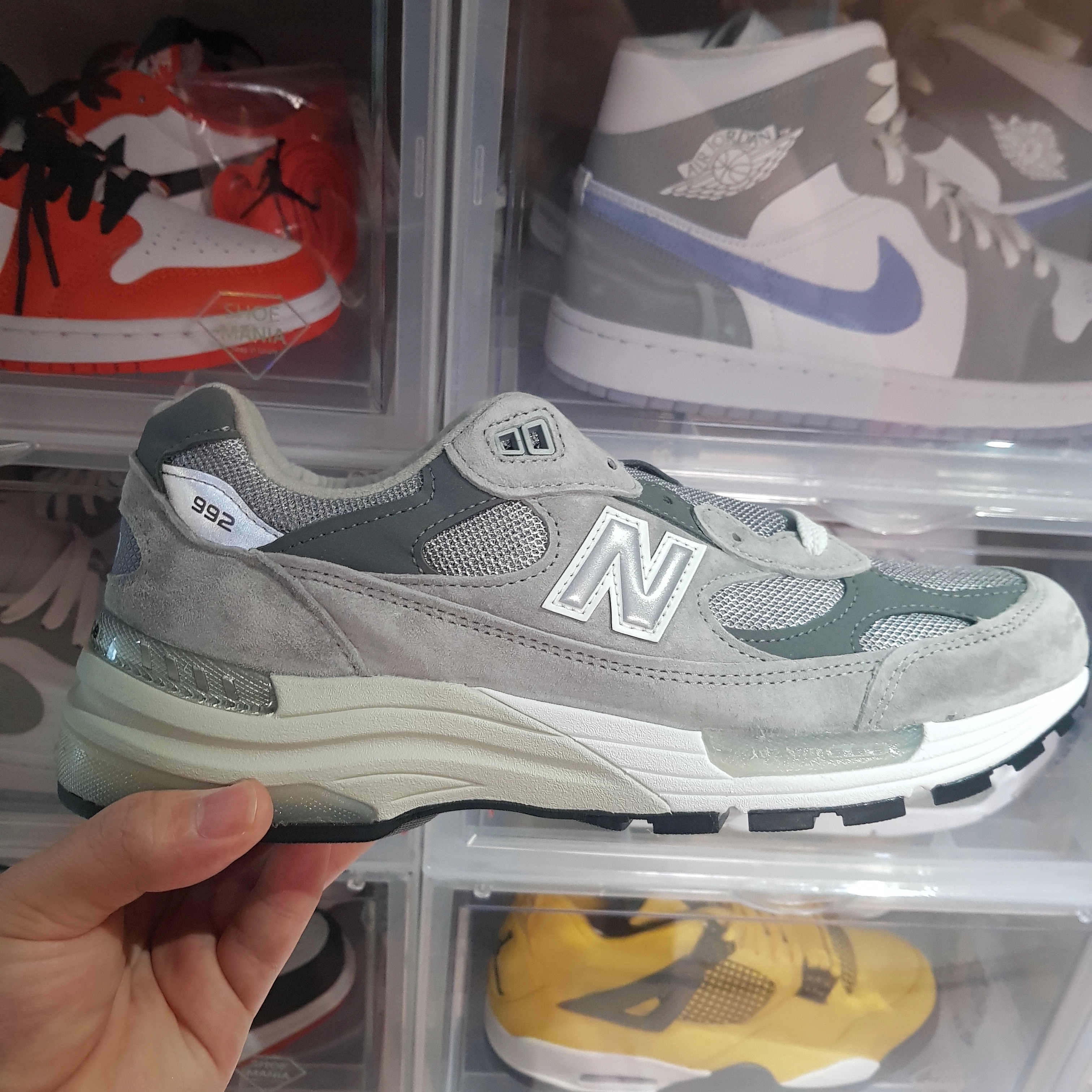 New Balance 992 Made in USA Grey - D Standard 착용 스타일