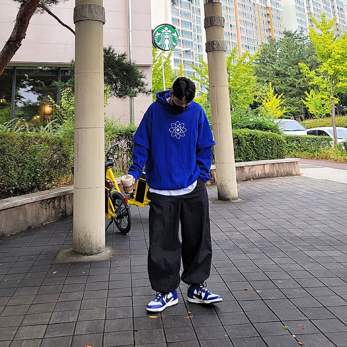 Nike x Ambush Dunk High Deep Royal Blue 착용 스타일
