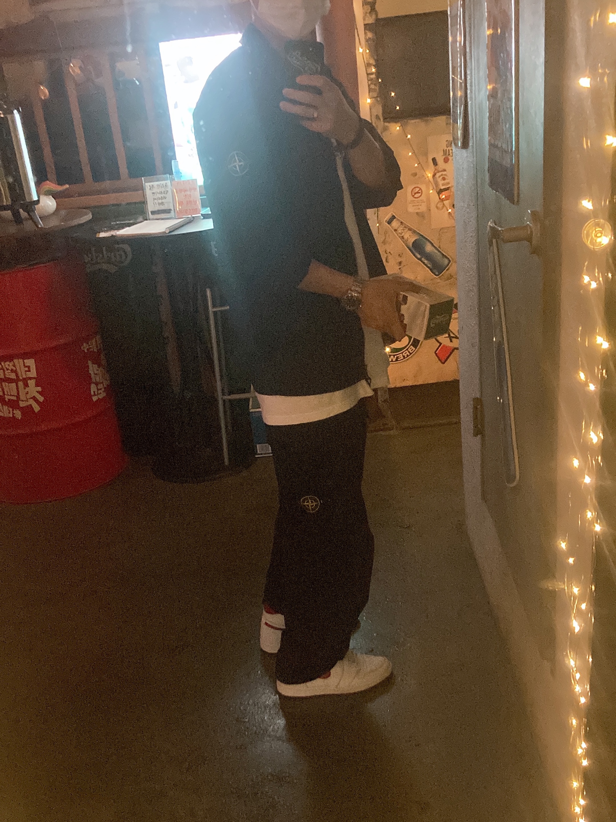 Stone Island 107WN T.CO+OLD Overshirt Black - 20FW, Stone Island 30203 Cargo Pants 5 Pockets Black - 21SS 착용 스타일