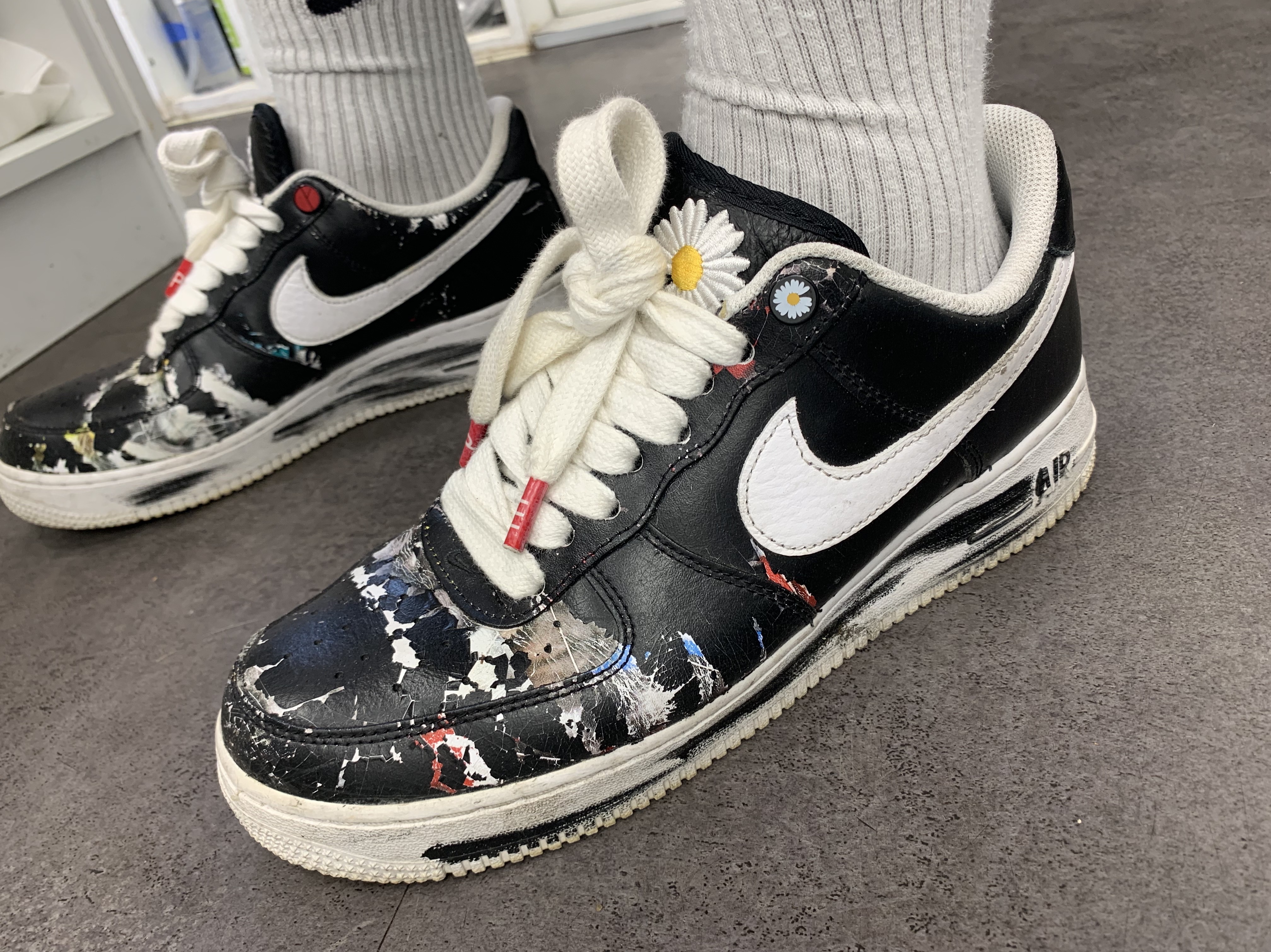 Nike x Peaceminusone Air Force 1 Low Para-Noise 착용 스타일