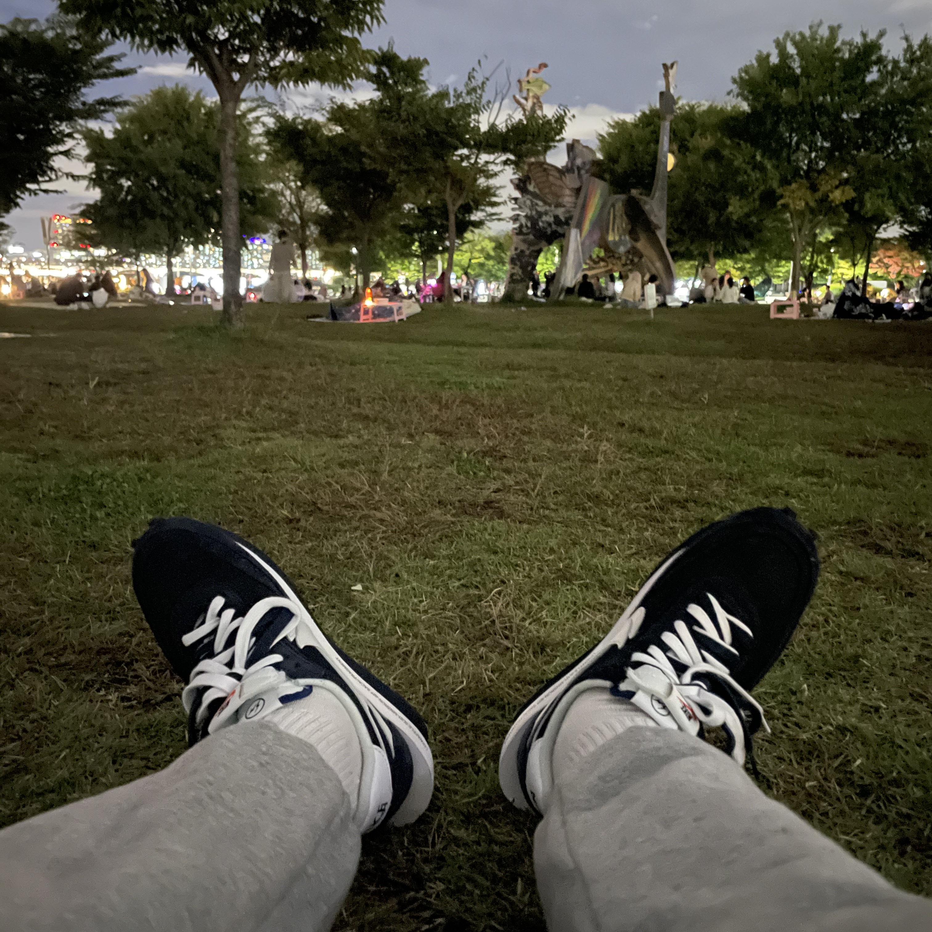 Nike x Sacai x Fragment LDWaffle Blackened Blue 착용 스타일 - 2
