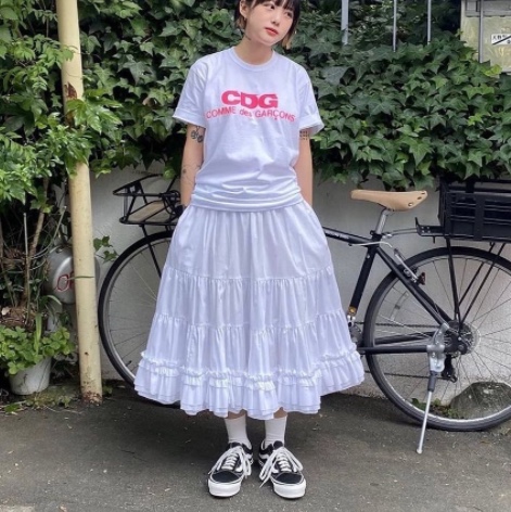 Vans Vault x CDG OG Old Skool LX Side Wall 착용 스타일 - 2