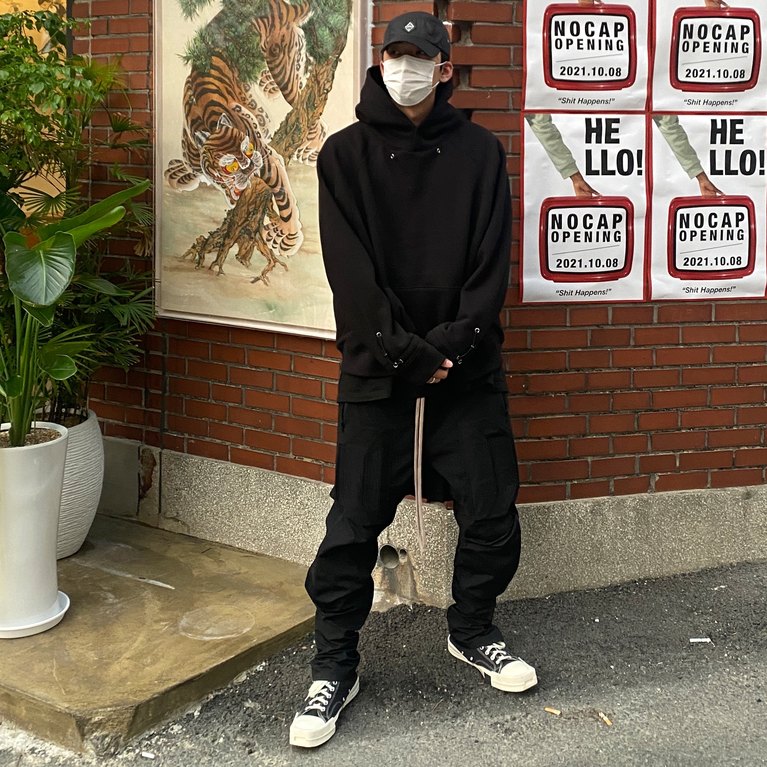 Converse x Drkshdw Turbodrk Chuck 70 Hi Black 착용 스타일 - 2