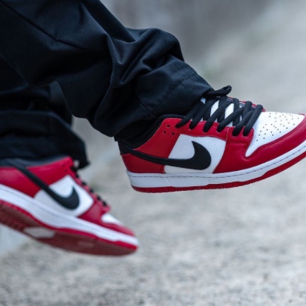 Nike SB Dunk Low Pro Chicago 착용 스타일 - 5