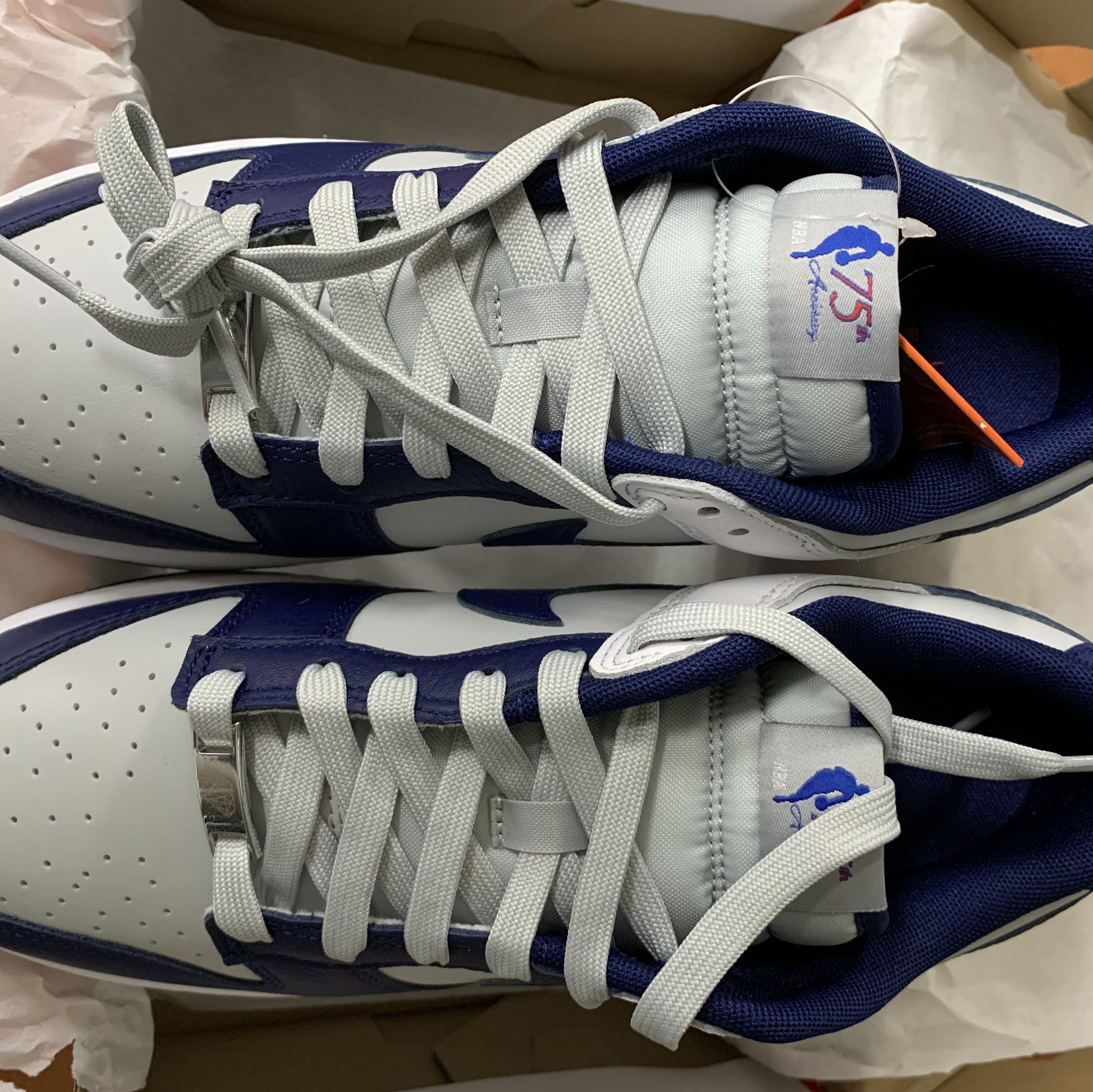 Nike x NBA Dunk Low Retro EMB Nets 착용 스타일 - 2