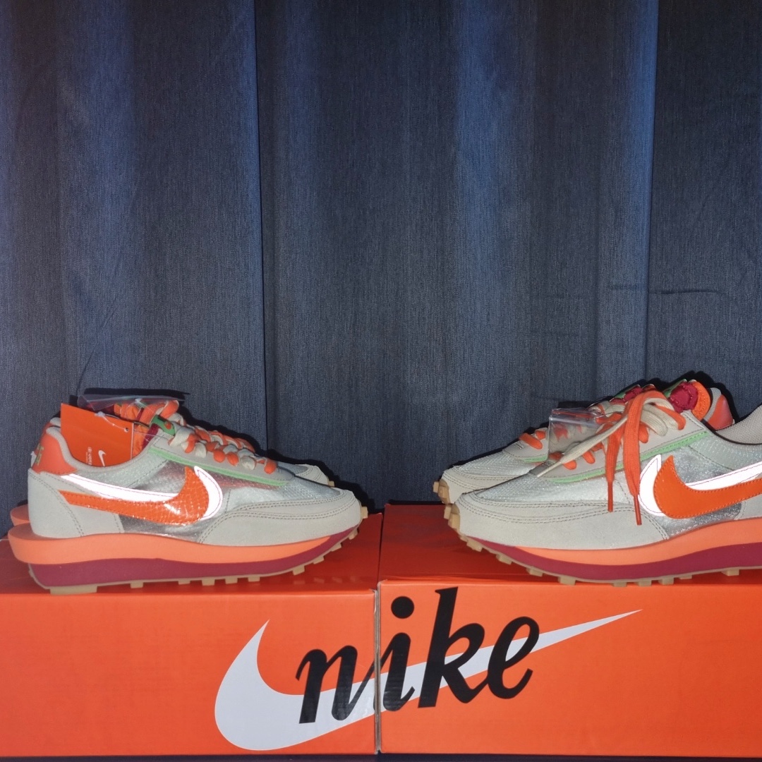Nike x Sacai x Clot LDWaffle Orange Blaze 착용 스타일