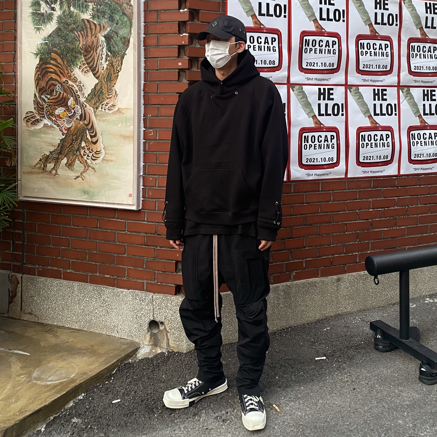 Converse x Drkshdw Turbodrk Chuck 70 Hi Black 착용 스타일 - 1