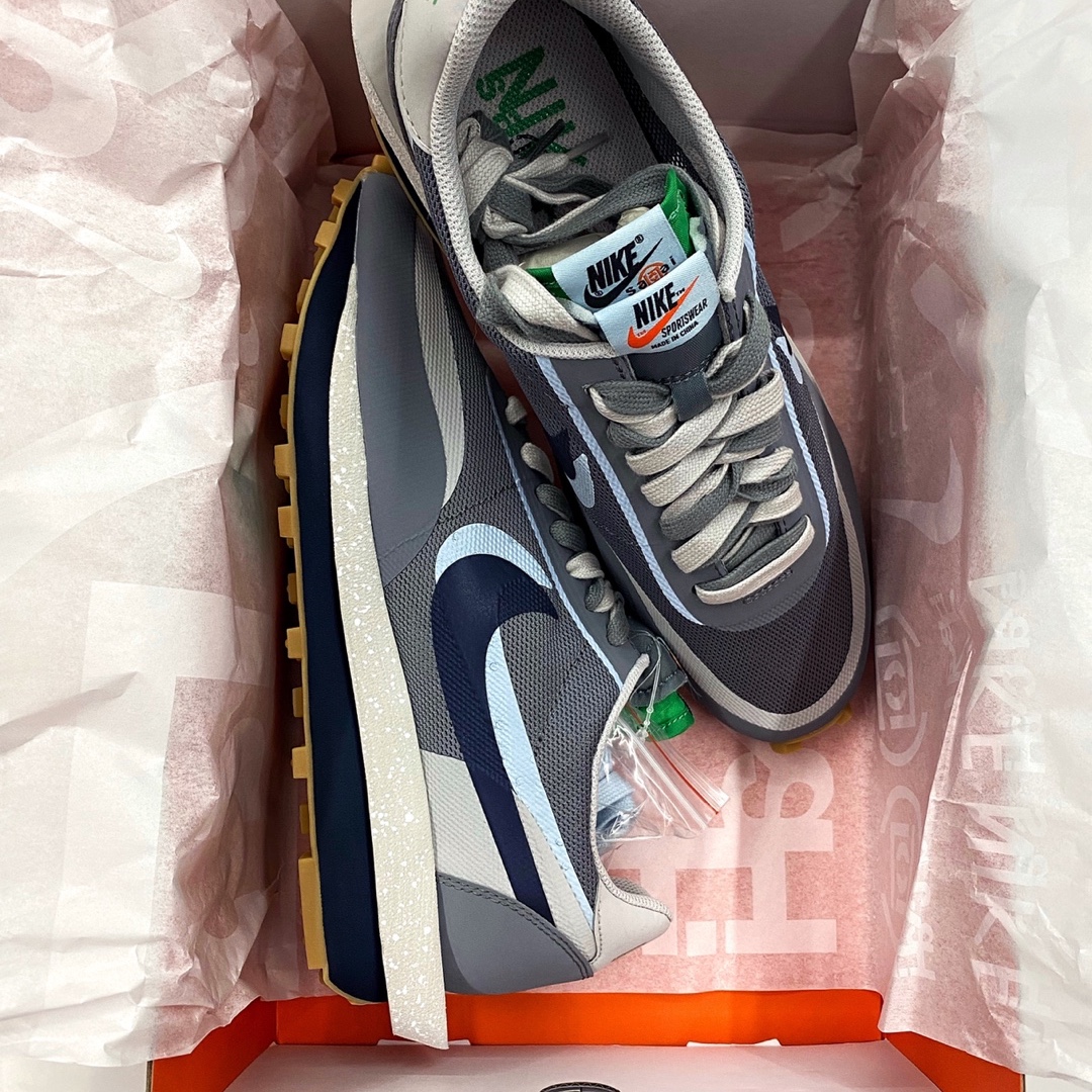 Nike x Sacai x Clot LDWaffle Cool Grey 착용 스타일 - 1