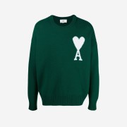 AMI de Coeur Oversize Intarsia Sweater Green - 21FW