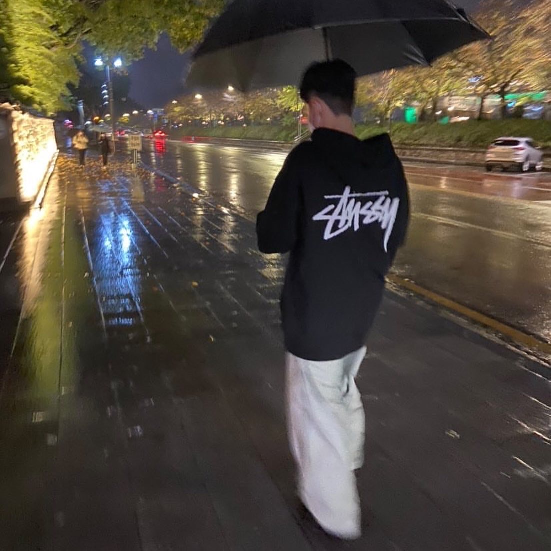 Stussy x Our Legacy Yin Yang Pig. Dyed Hood Black 착용 스타일 - 2