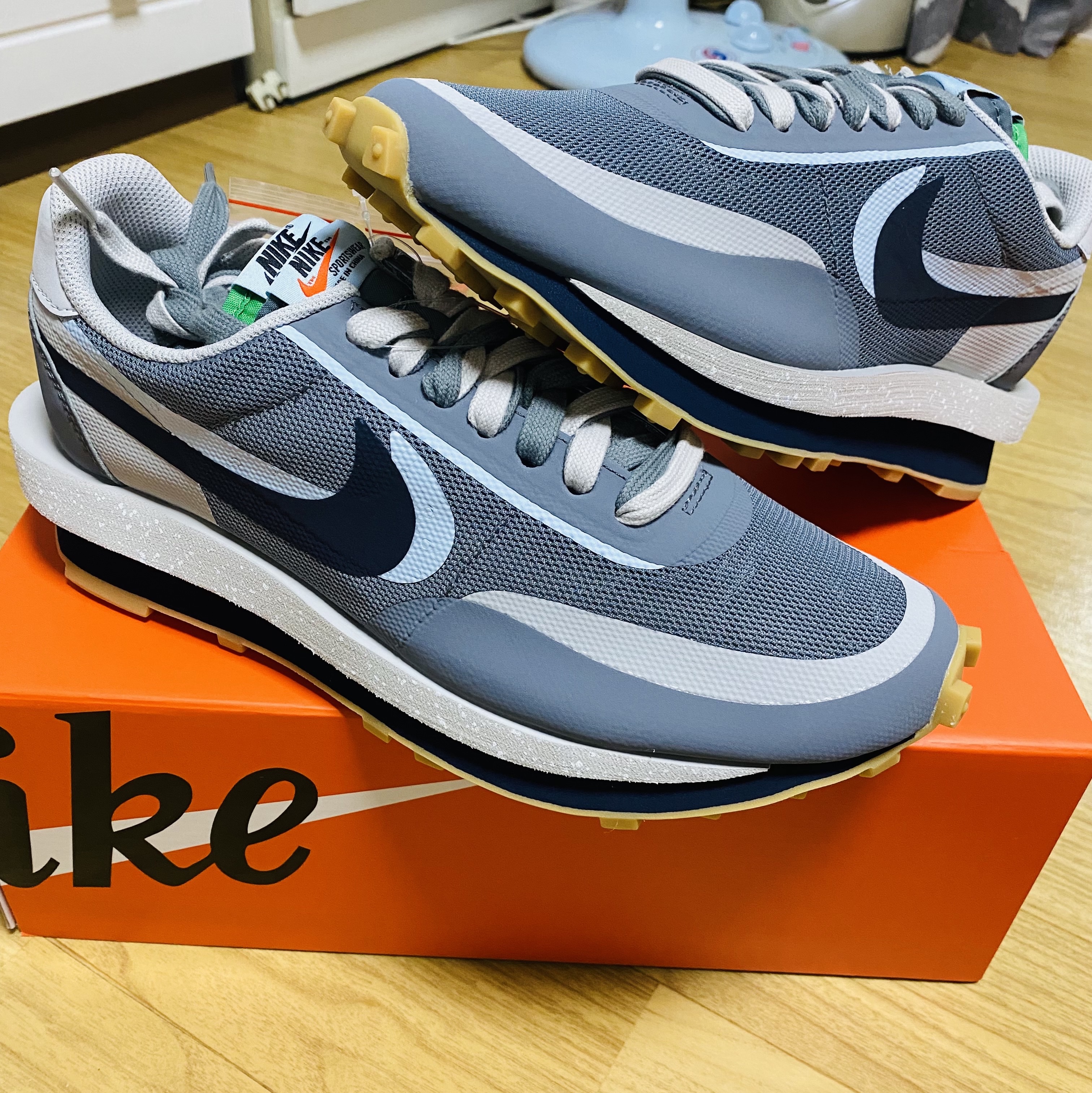 Nike x Sacai x Clot LDWaffle Cool Grey 착용 스타일