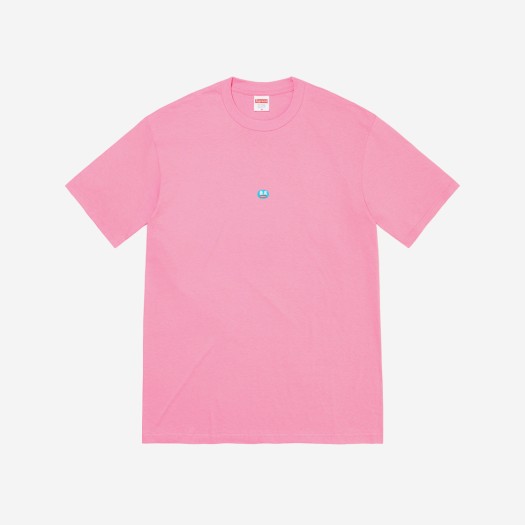 슈프림 스티커 티셔츠 핑크 - 21FW