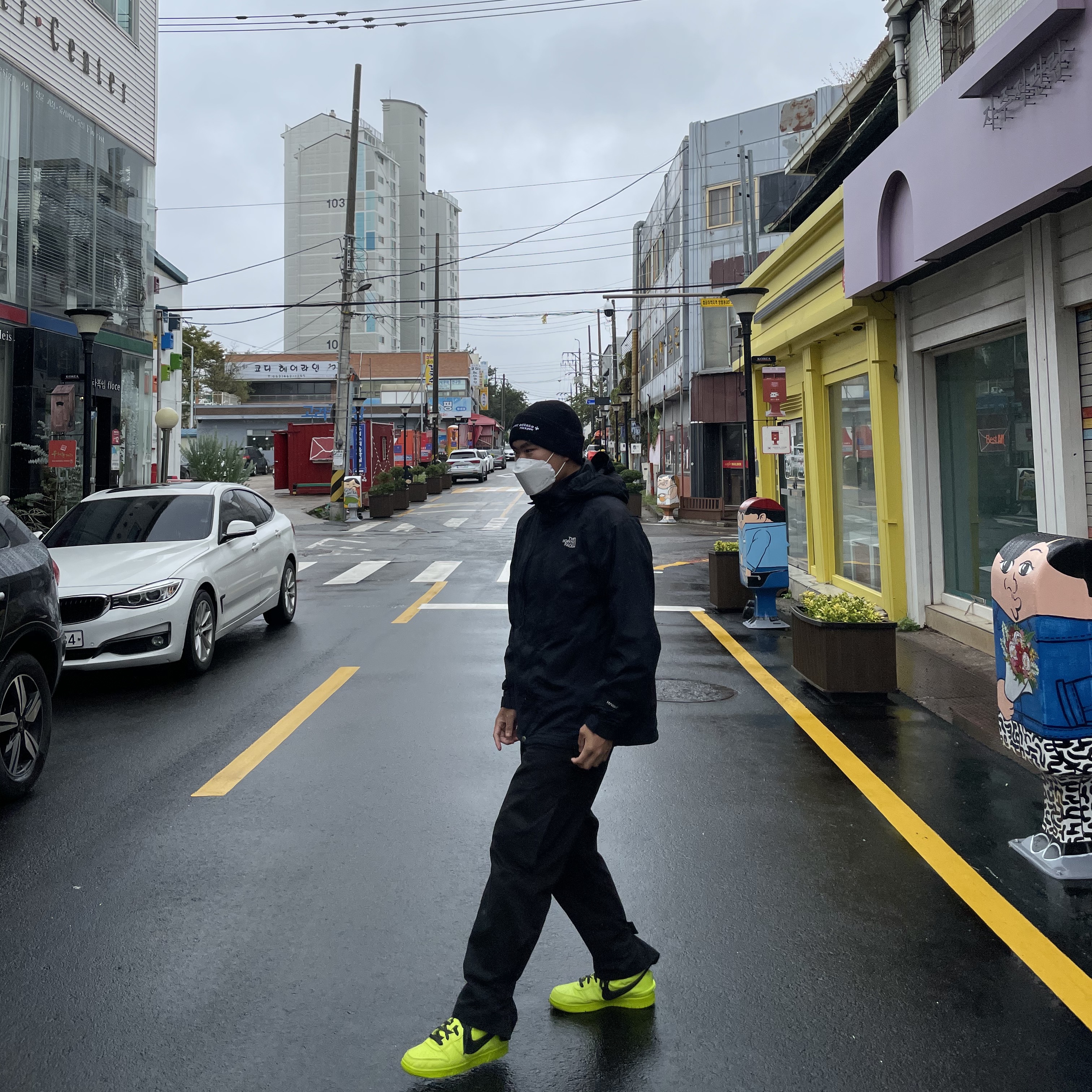 Nike x Ambush Dunk High Flash Lime 착용 스타일 - 1