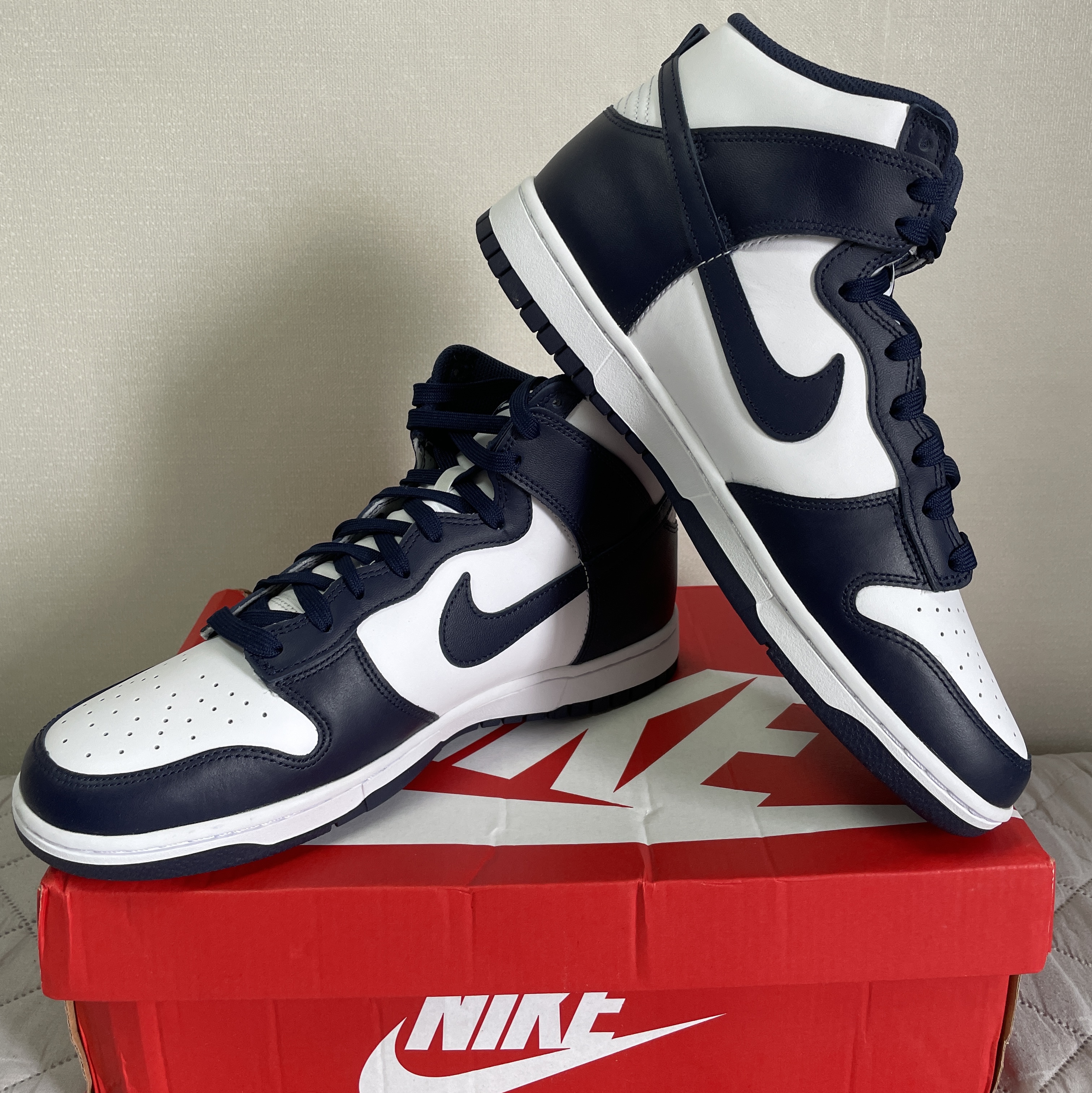 Nike Dunk High Retro Championship Navy 착용 스타일