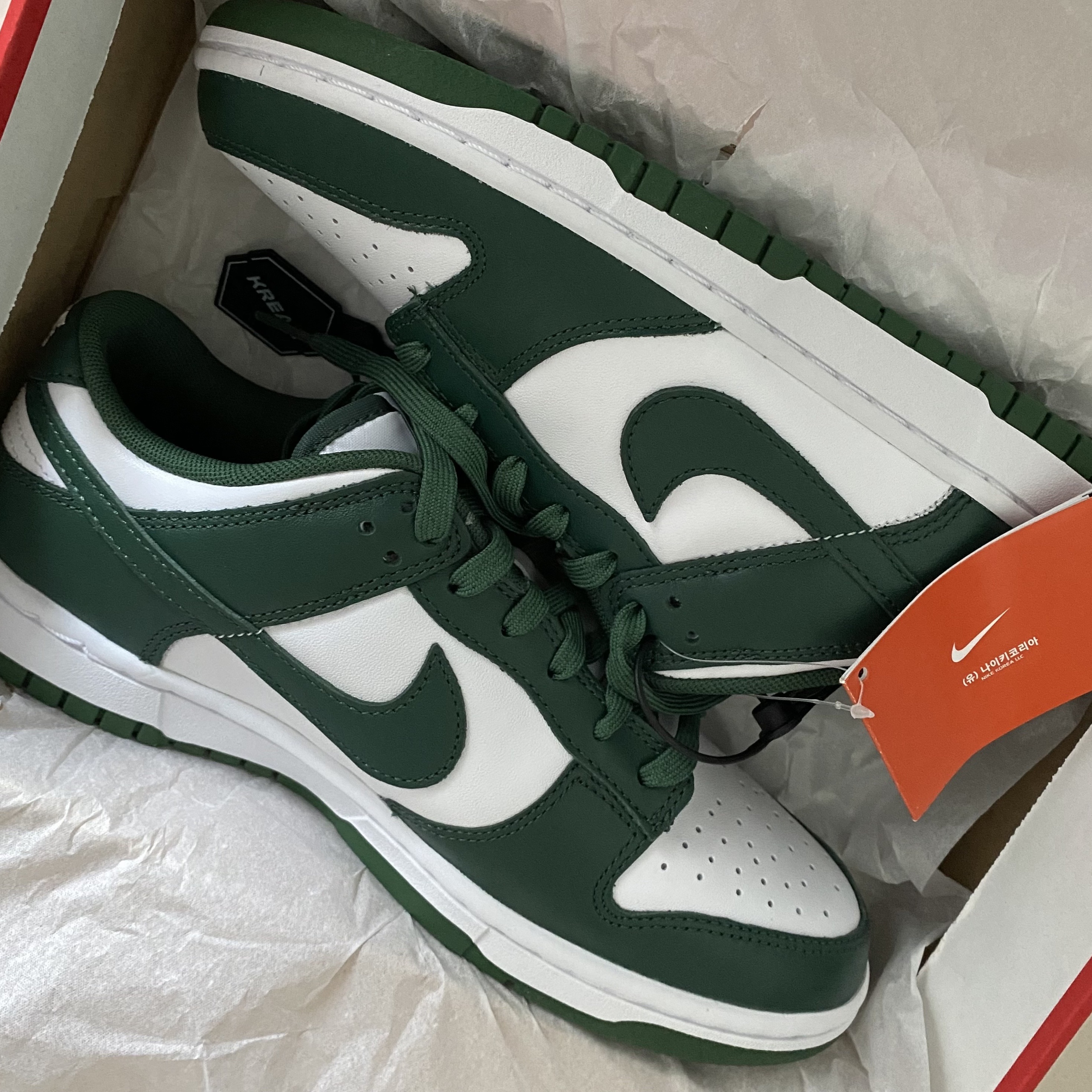 Nike Dunk Low Retro Varsity Green 착용 스타일