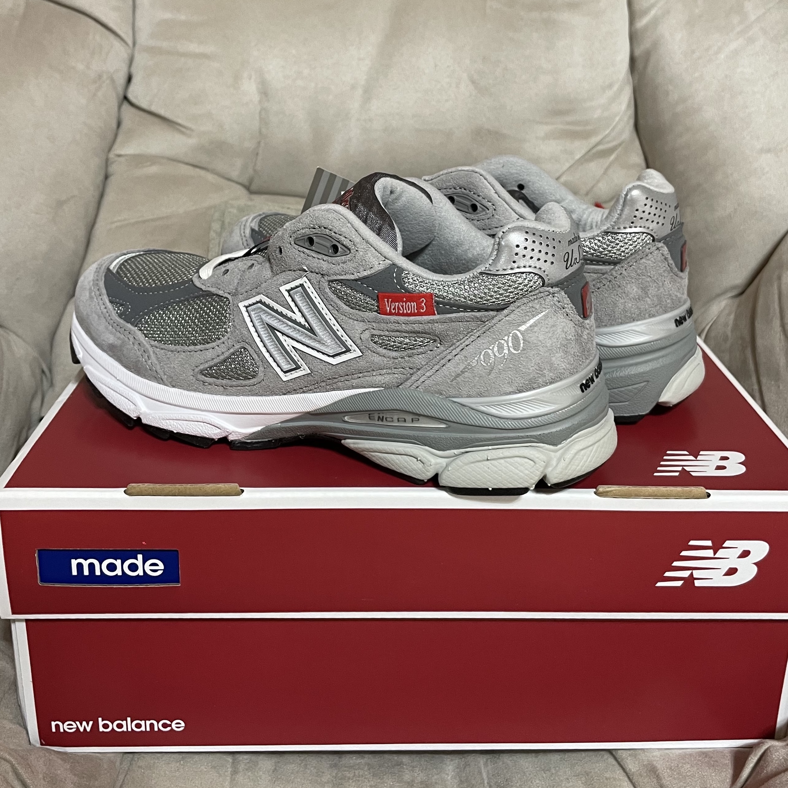 New Balance 990vs3 Made in USA Grey - D Standard 착용 스타일