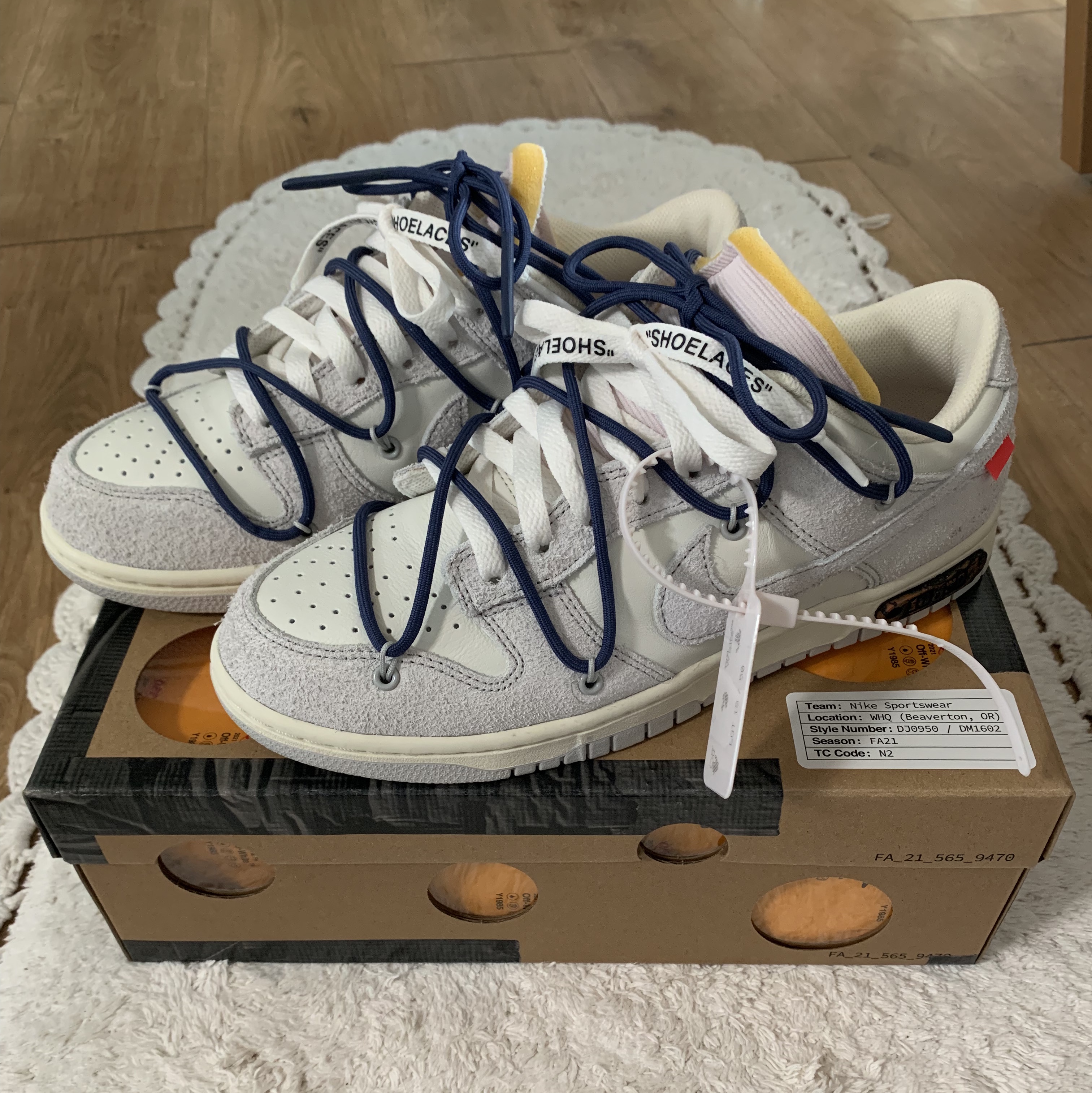 Nike x Off-White Dunk Low The 50 - Lot 18 착용 스타일 - 1