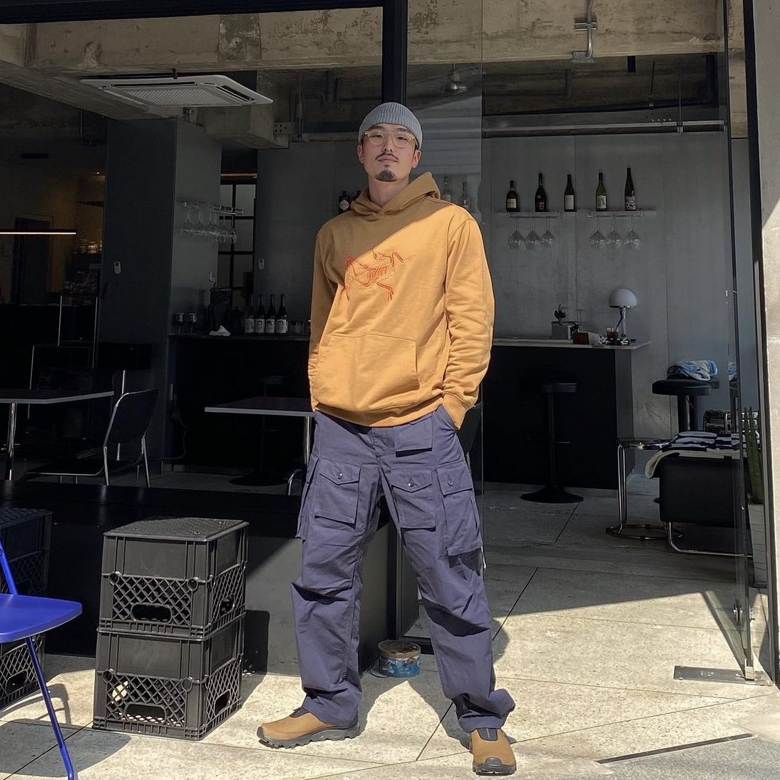 Palace x Arc'teryx Hood Brown - 20FW 착용 스타일