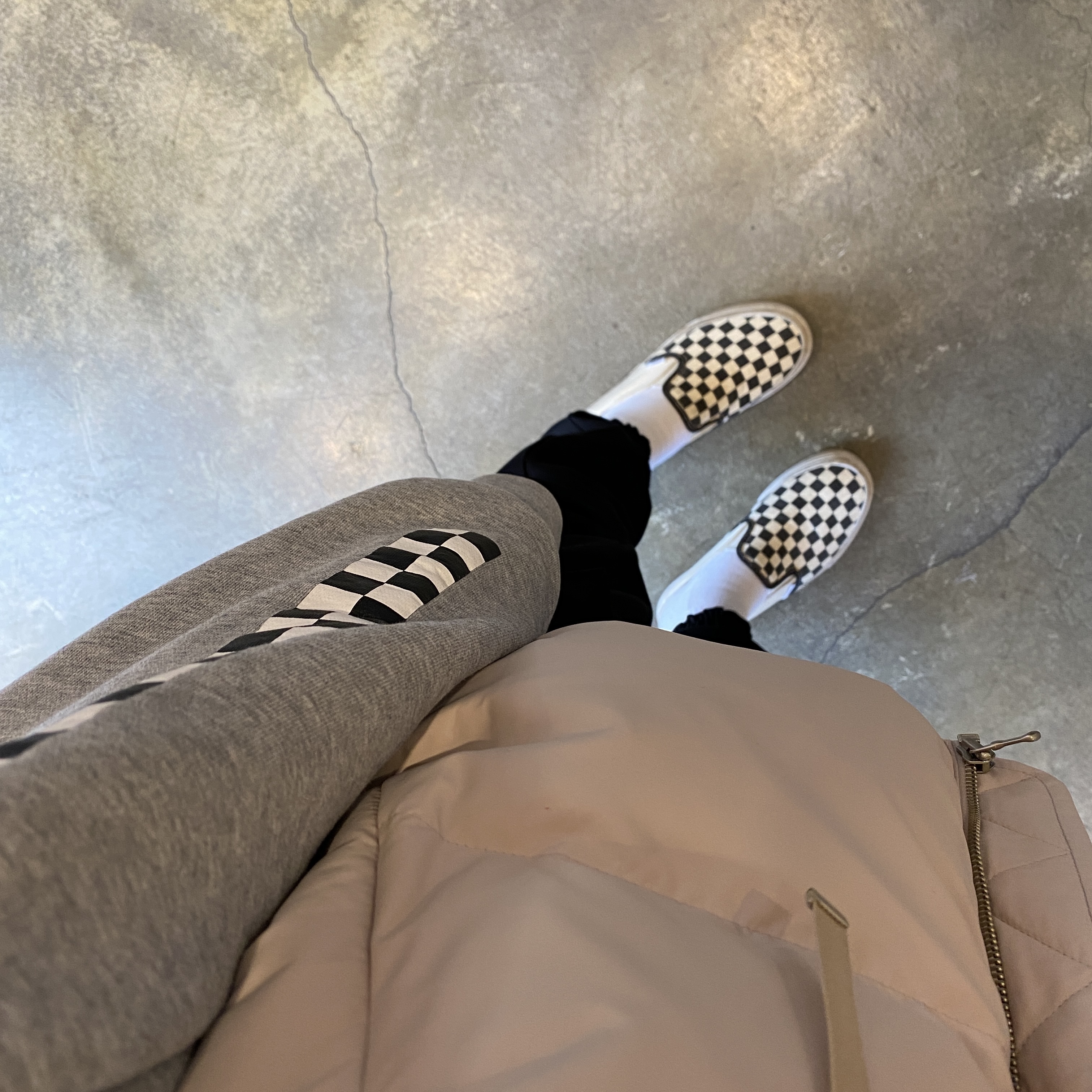 Vans Classic Slip-On Mule Checkerboard Black White 착용 스타일
