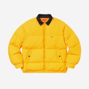 Supreme Leather Collar Puffy Jacket Yellow - 19FW