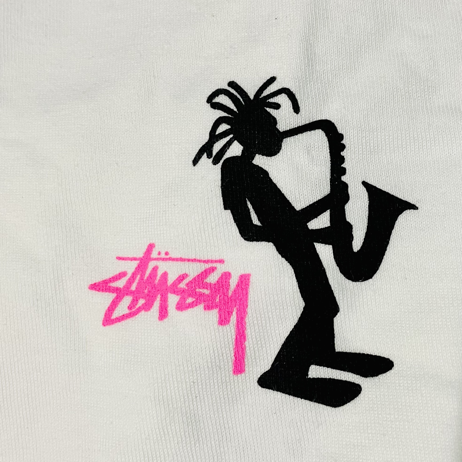 Stussy Chorus and Bridge T-Shirt White 착용 스타일 - 1