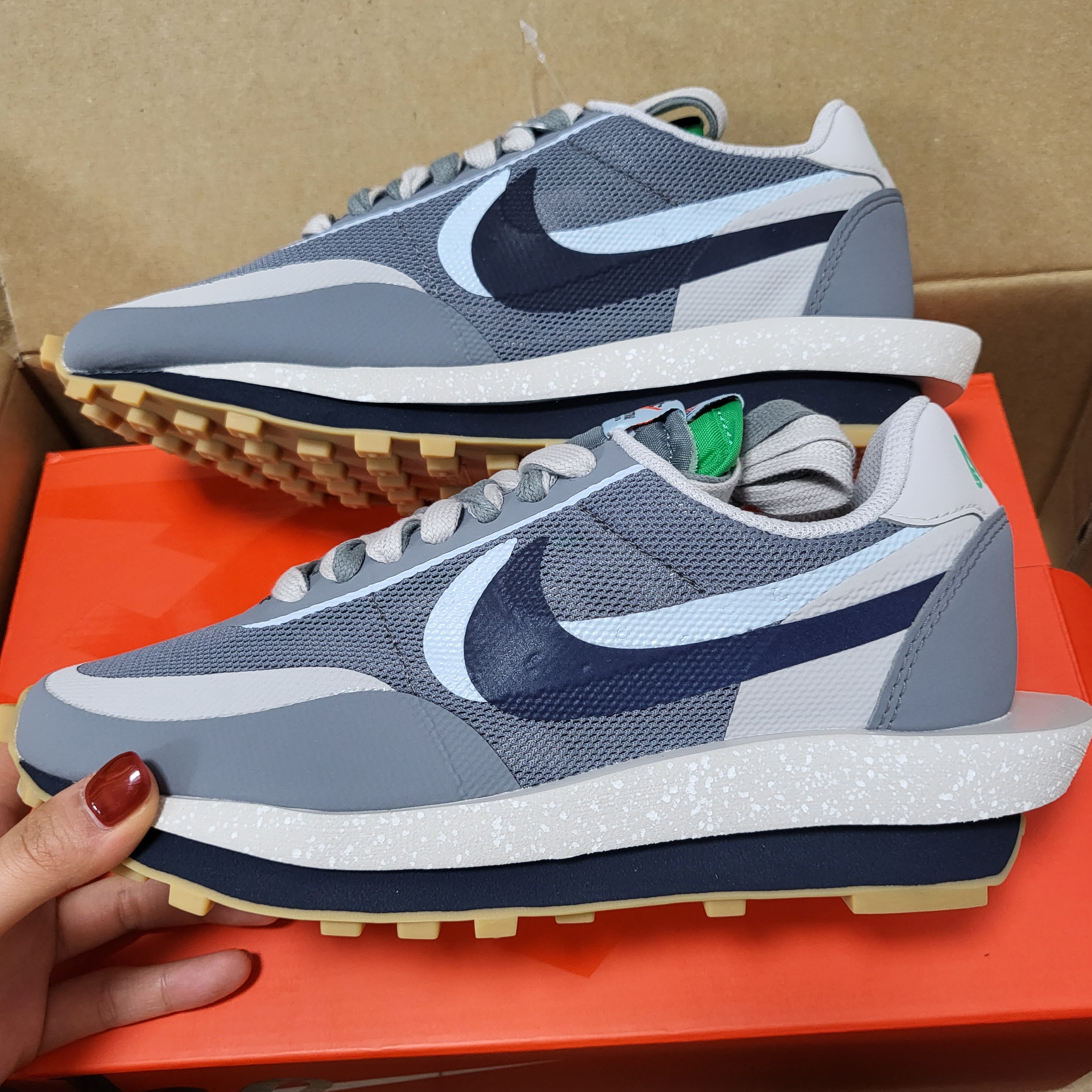 Nike x Sacai x Clot LDWaffle Cool Grey 착용 스타일