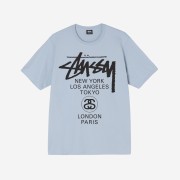 Stussy World Tour T-Shirt Steel 2021