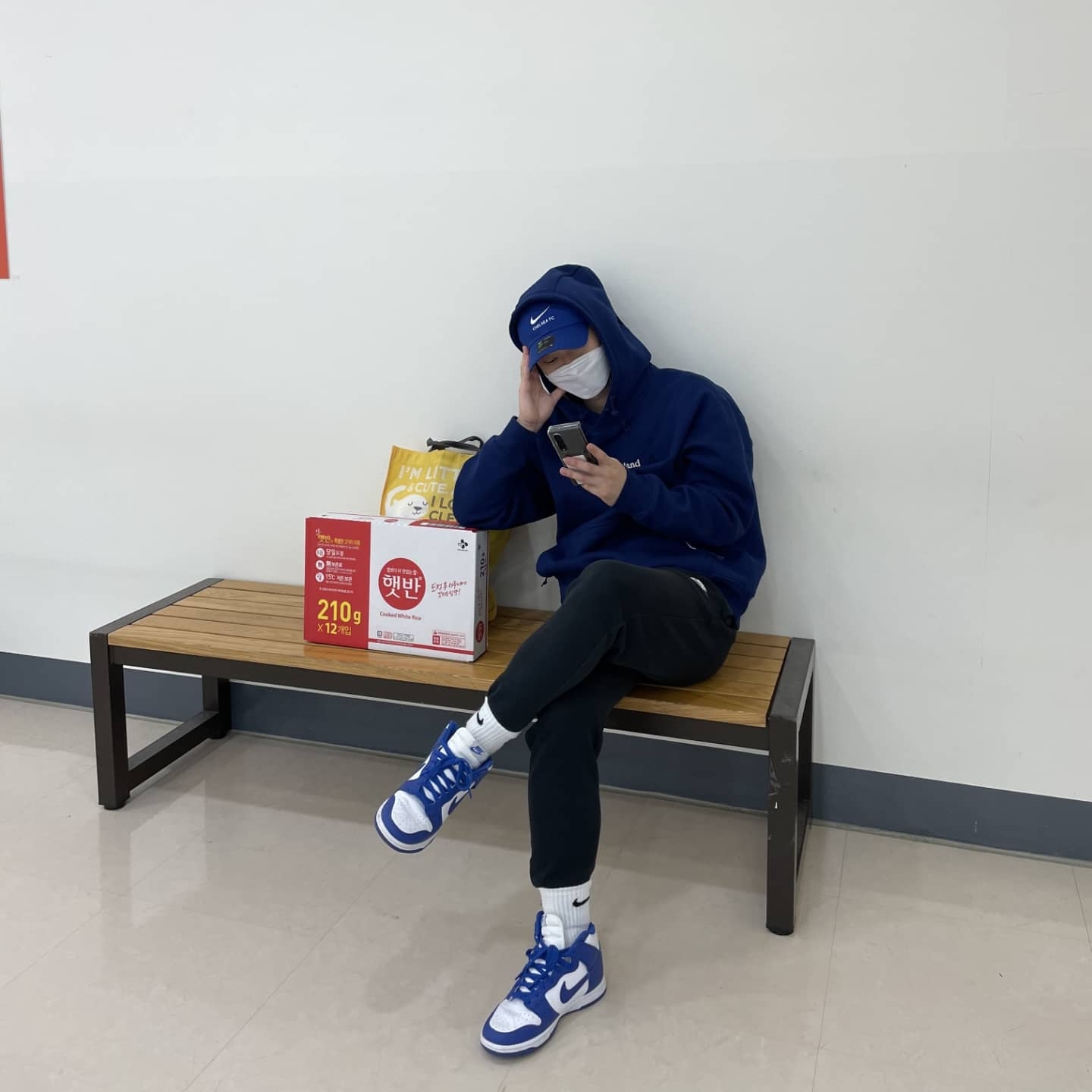 Nike Dunk High Retro Game Royal, Nike NRG ACG Hoodie Wizard Blue Void - US/EU 착용 스타일 - 2