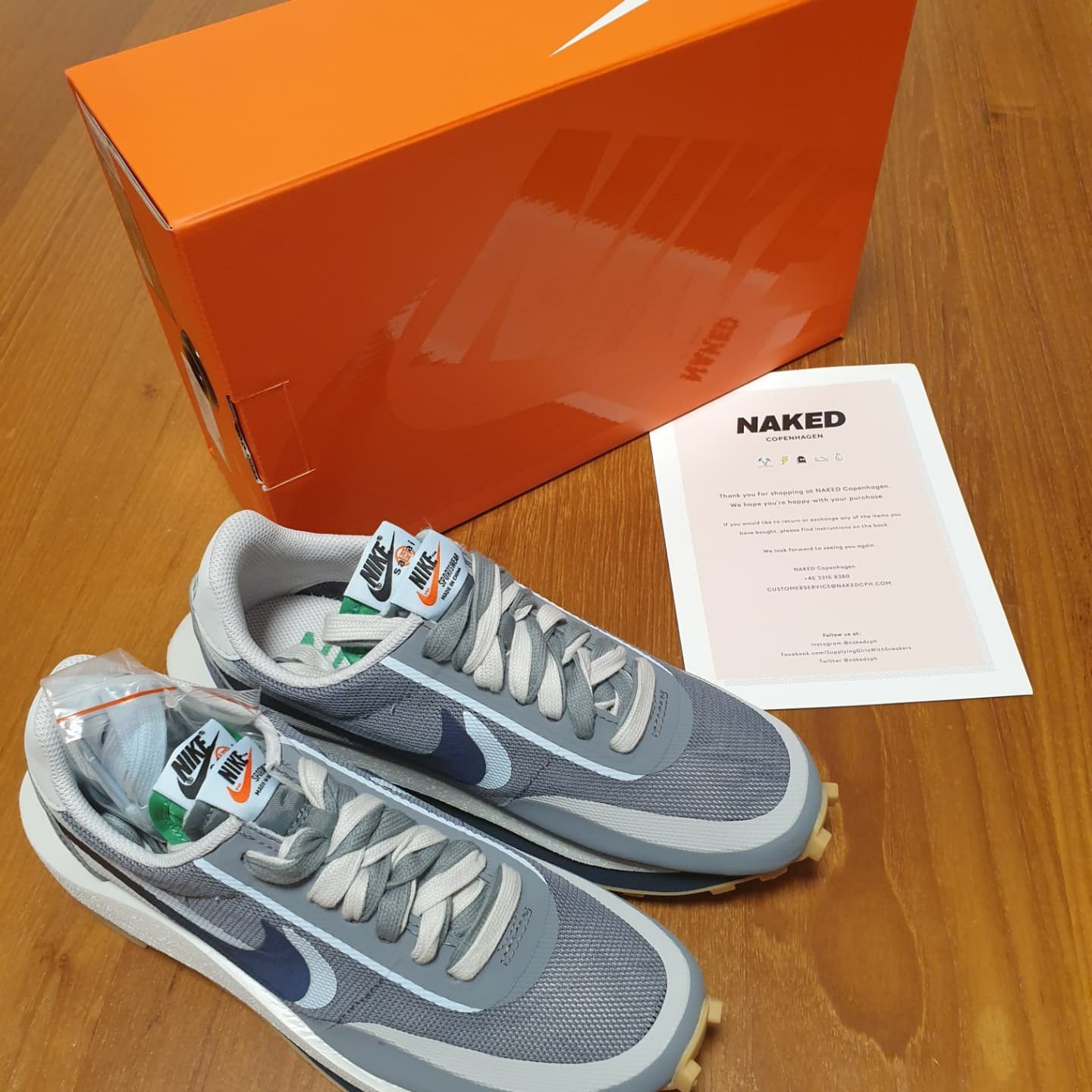 Nike x Sacai x Clot LDWaffle Cool Grey 착용 스타일 - 3
