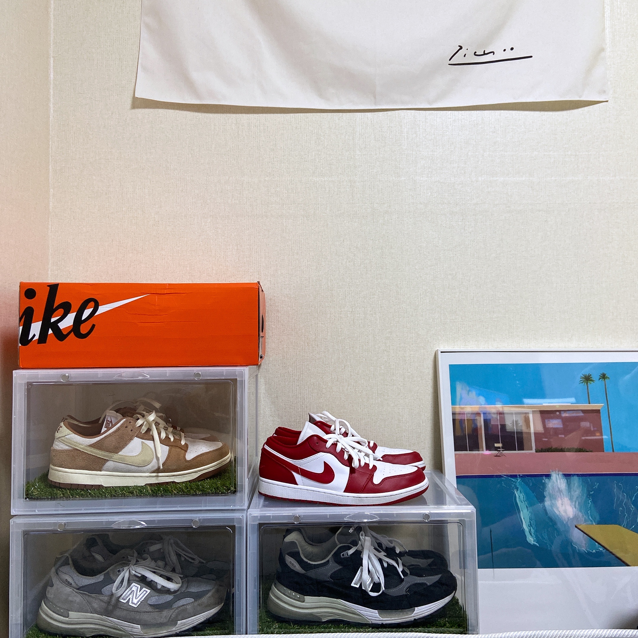 New Balance 992 Made in USA Grey - D Standard, New Balance 992 Made in USA Black Grey 착용 스타일