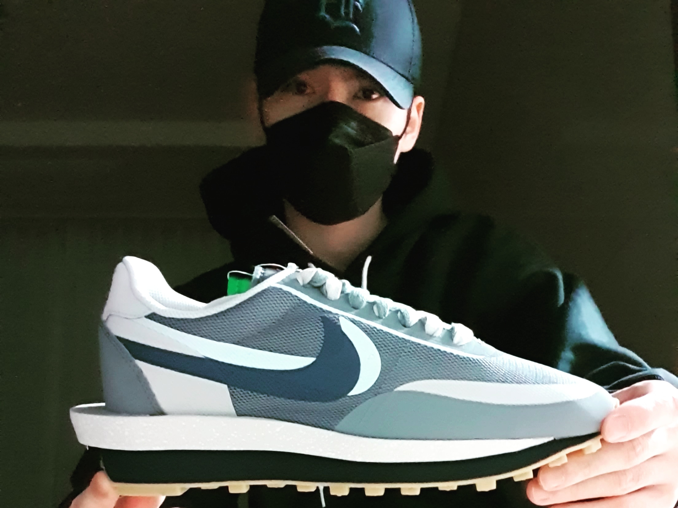 Nike x Sacai x Clot LDWaffle Cool Grey 착용 스타일
