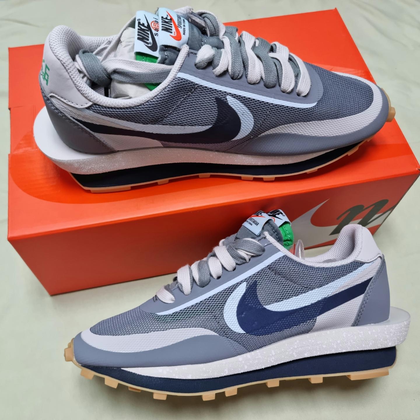 Nike x Sacai x Clot LDWaffle Cool Grey 착용 스타일 - 1