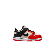 (TD) Nike x NBA Dunk Low Black and Chile Red