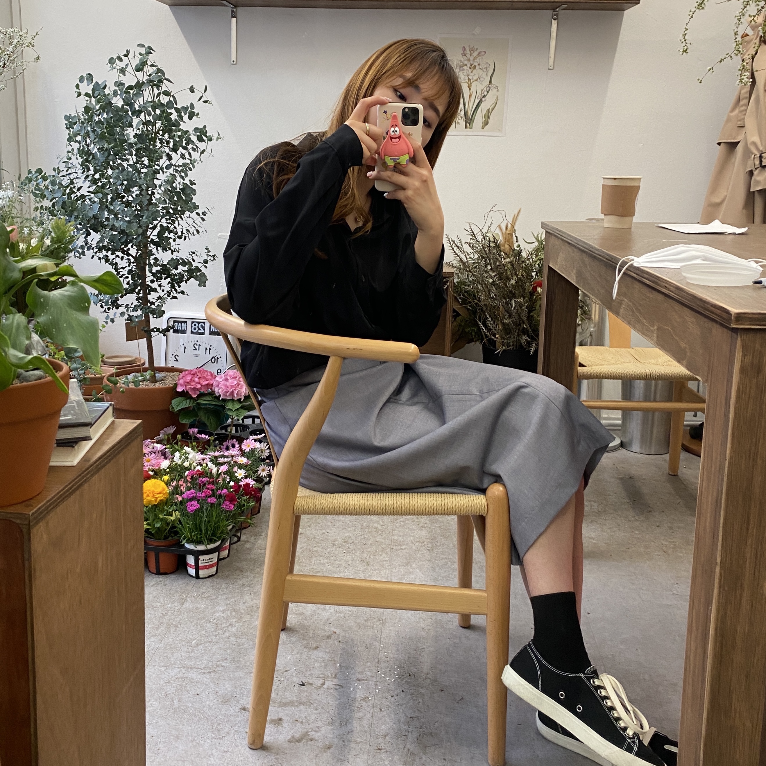 Maison Margiela Tabi Low Black 착용 스타일