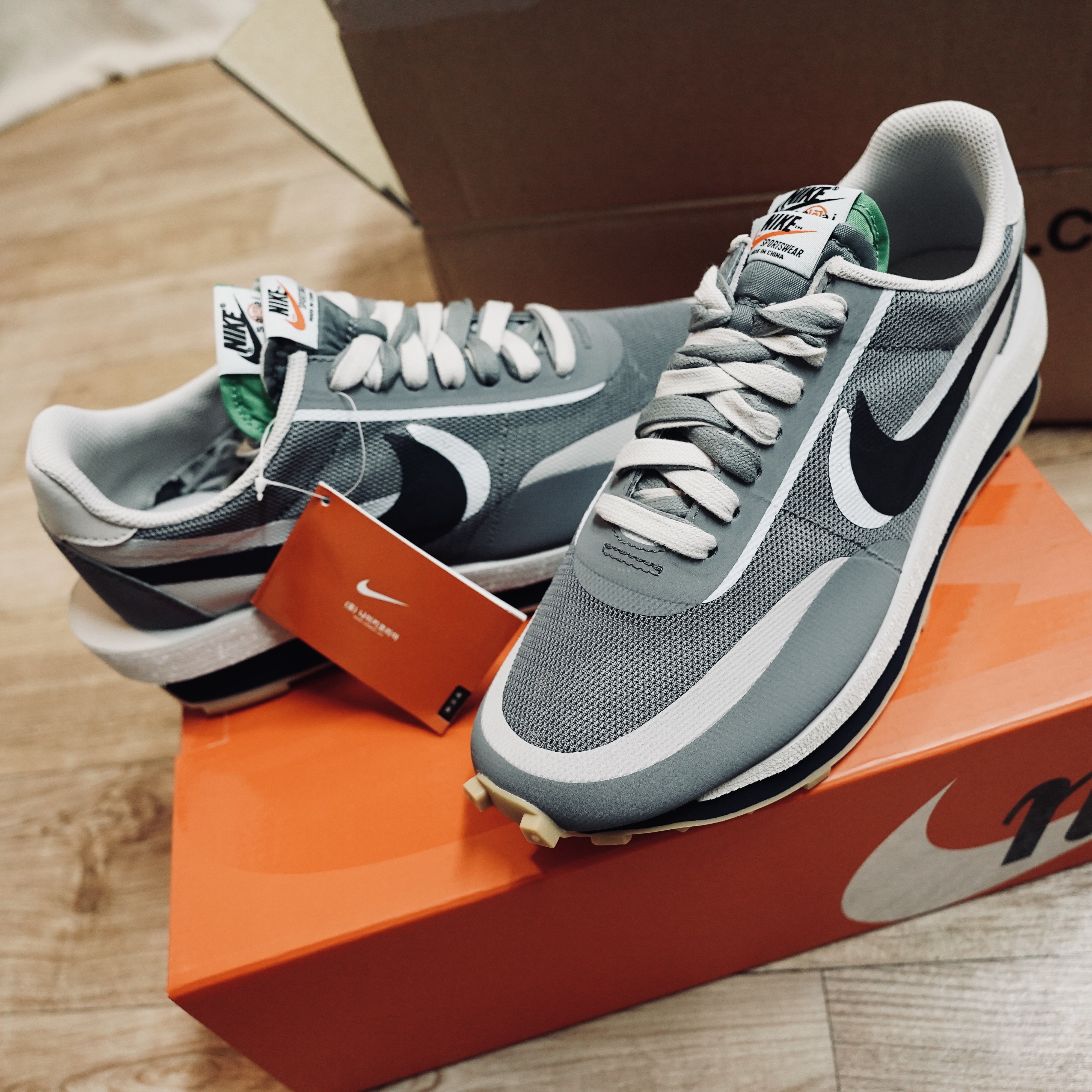 Nike x Sacai x Clot LDWaffle Cool Grey 착용 스타일