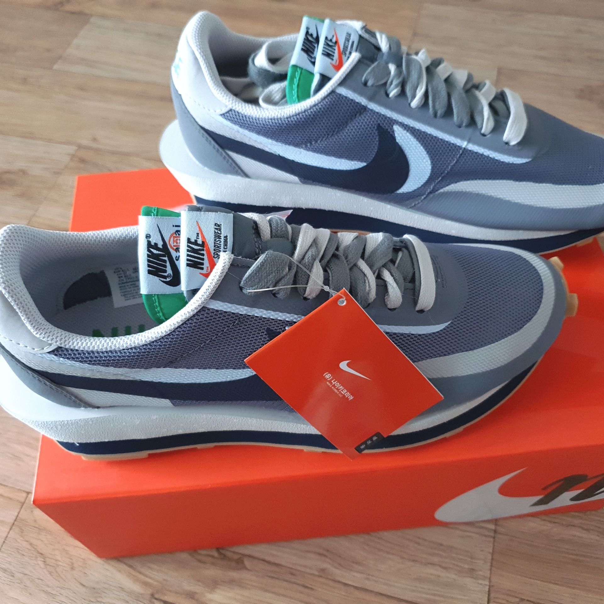 Nike x Sacai x Clot LDWaffle Cool Grey 착용 스타일 - 5