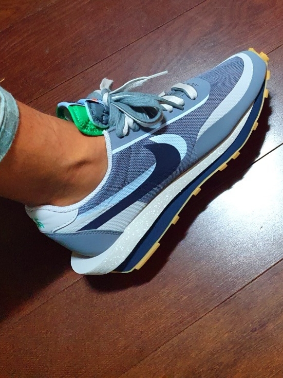 Nike x Sacai x Clot LDWaffle Cool Grey 착용 스타일 - 3