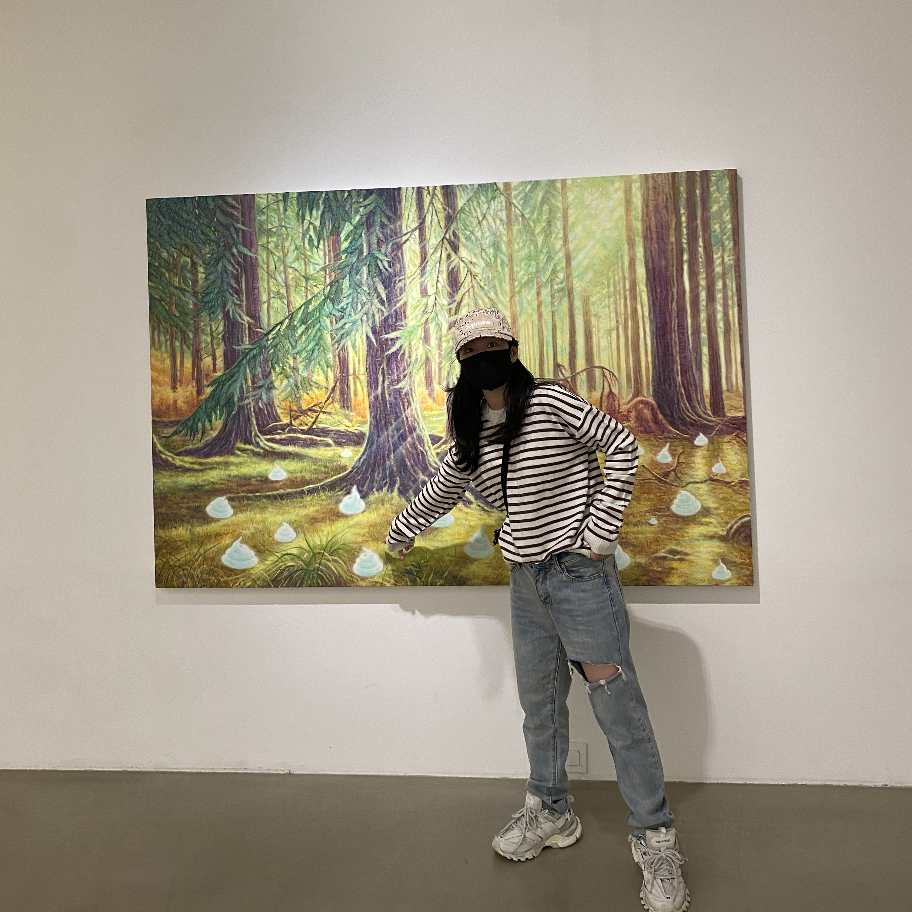Supreme Bandana Camp Cap Tan - 21SS, Balenciaga Track.2 Sneakers White 착용 스타일 - 2