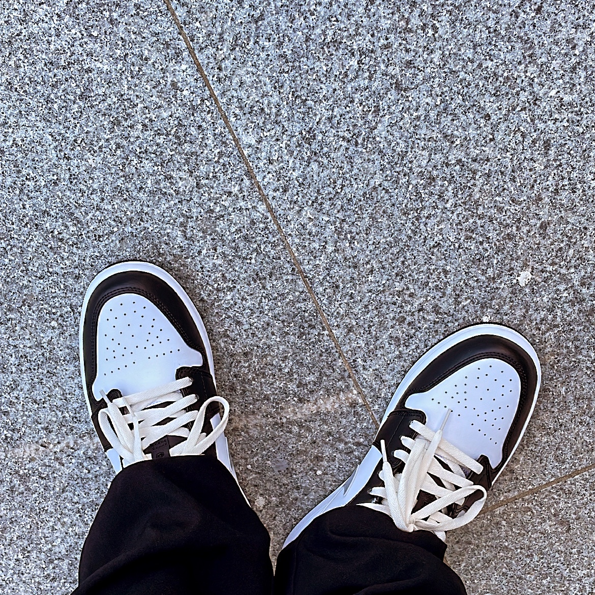 Jordan 1 Low Black Particle Grey 착용 스타일