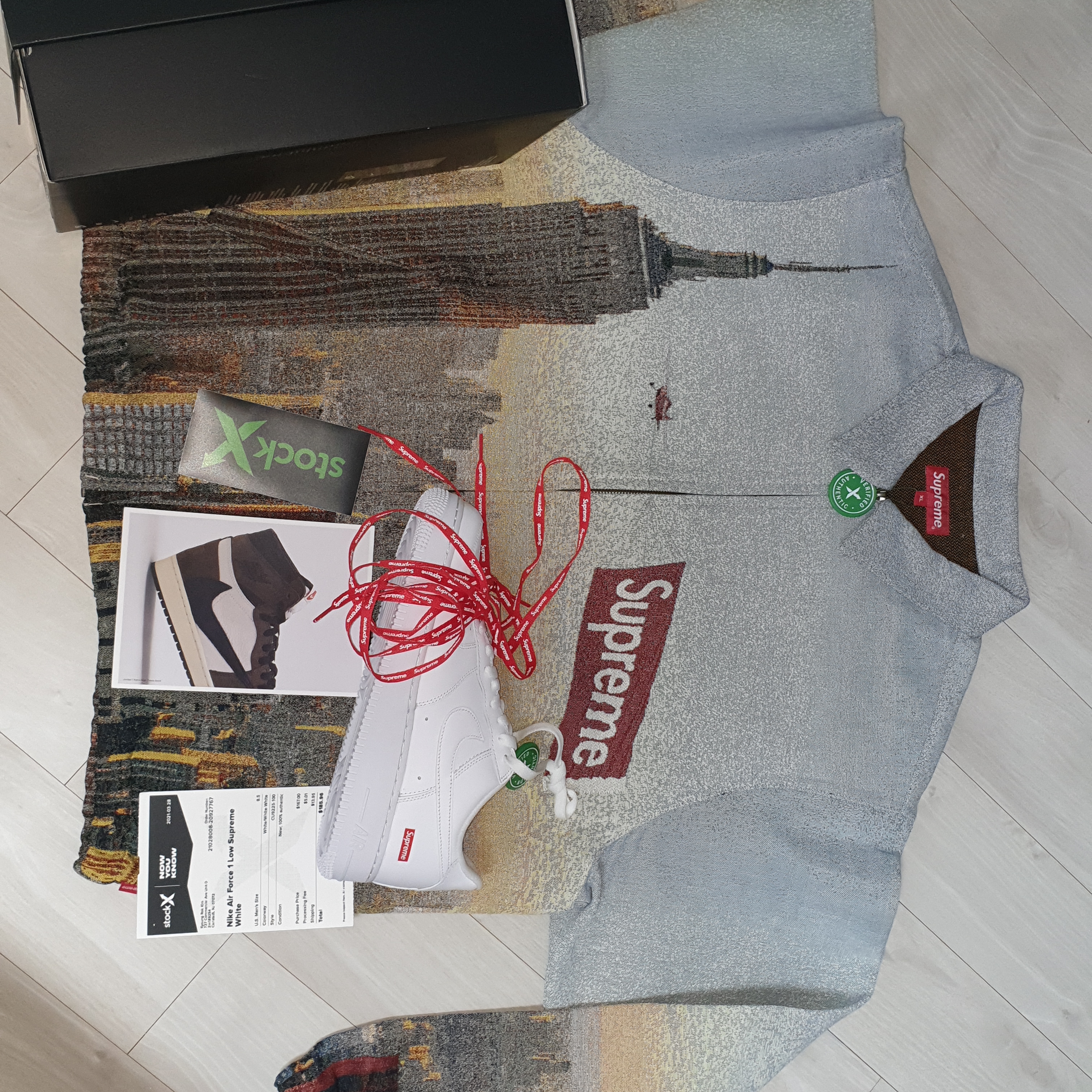 Supreme Aerial Tapestry Harrington Jacket - 20FW 착용 스타일