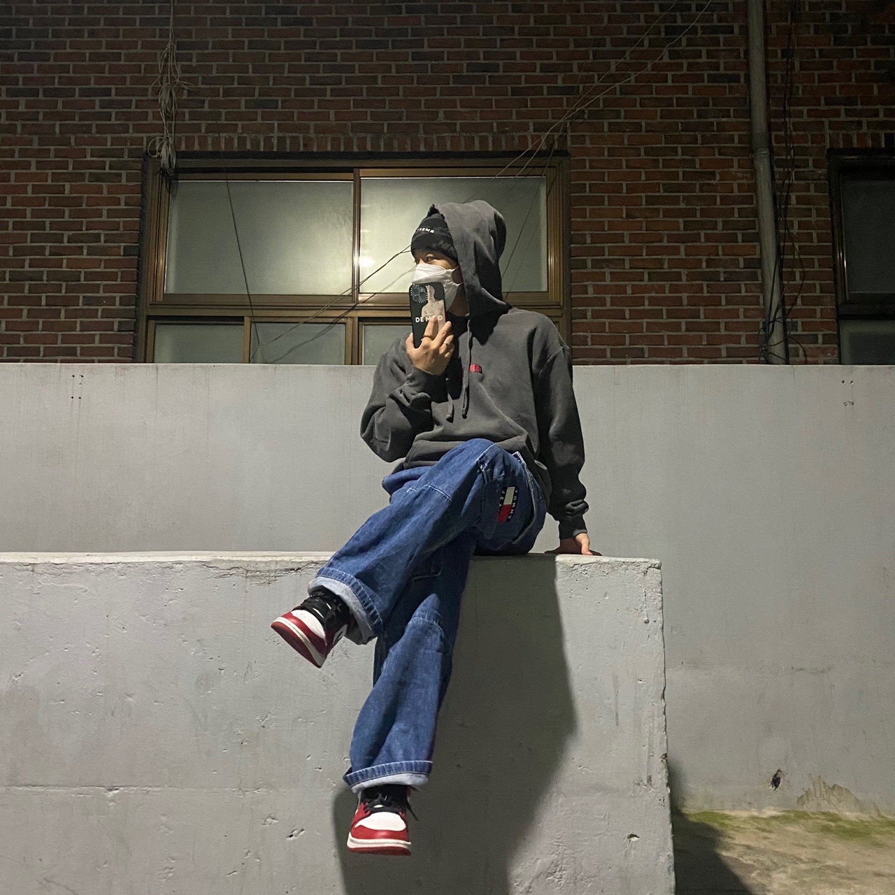 Supreme x Nike Jacquard Logos Beanie Black - 21SS, Jordan 1 Mid Chicago 2020 착용 스타일