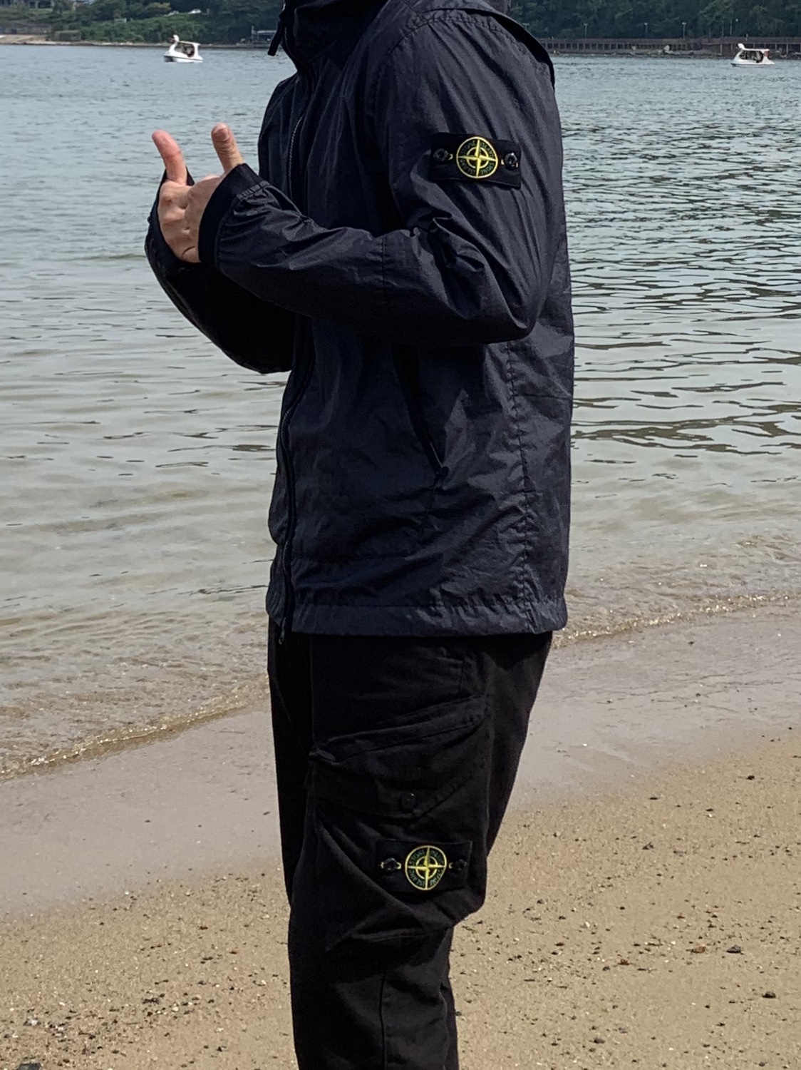 Stone Island 40523 Membrana 3L TC Jacket Navy Blue - 21SS 착용 스타일 - 2