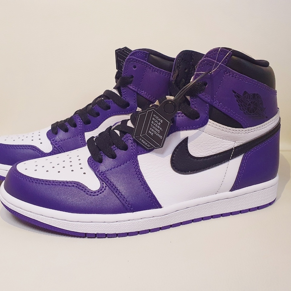 Jordan 1 Retro High OG Court Purple 2020 착용 스타일 - 5