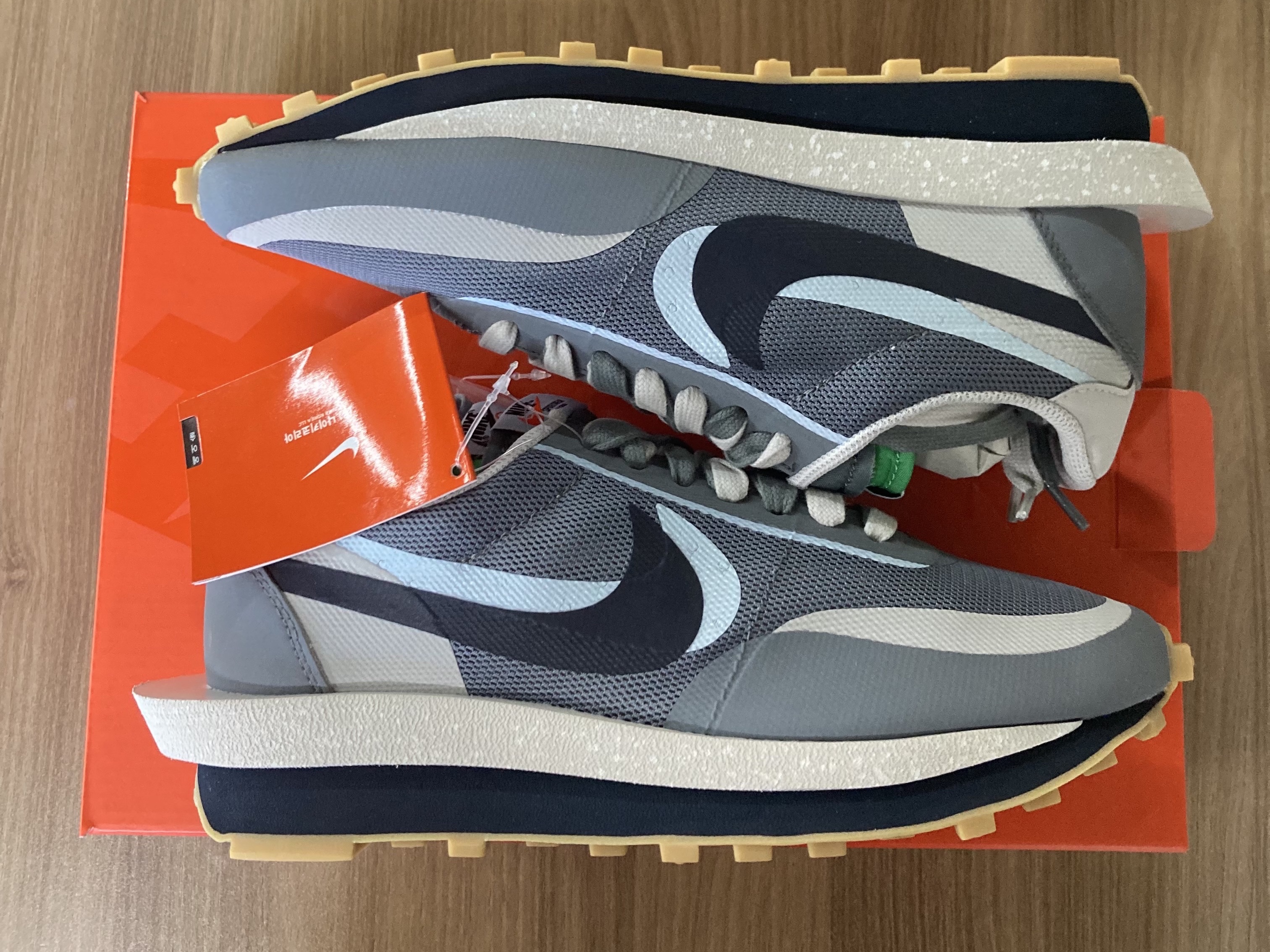 Nike x Sacai x Clot LDWaffle Cool Grey 착용 스타일 - 1