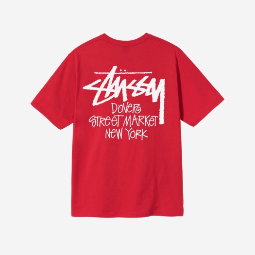 스투시 스탁 도버 스트리트 마켓 뉴욕 티셔츠 레드 2021